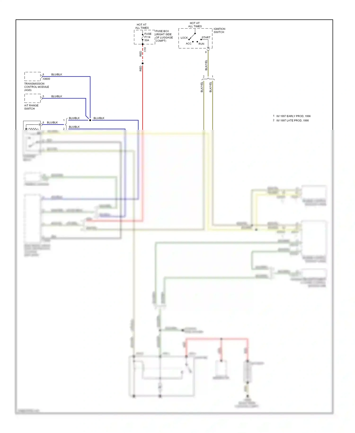 Wiring diagram general module for BMW 7 series E38 (1994-1998) (18 of 18)