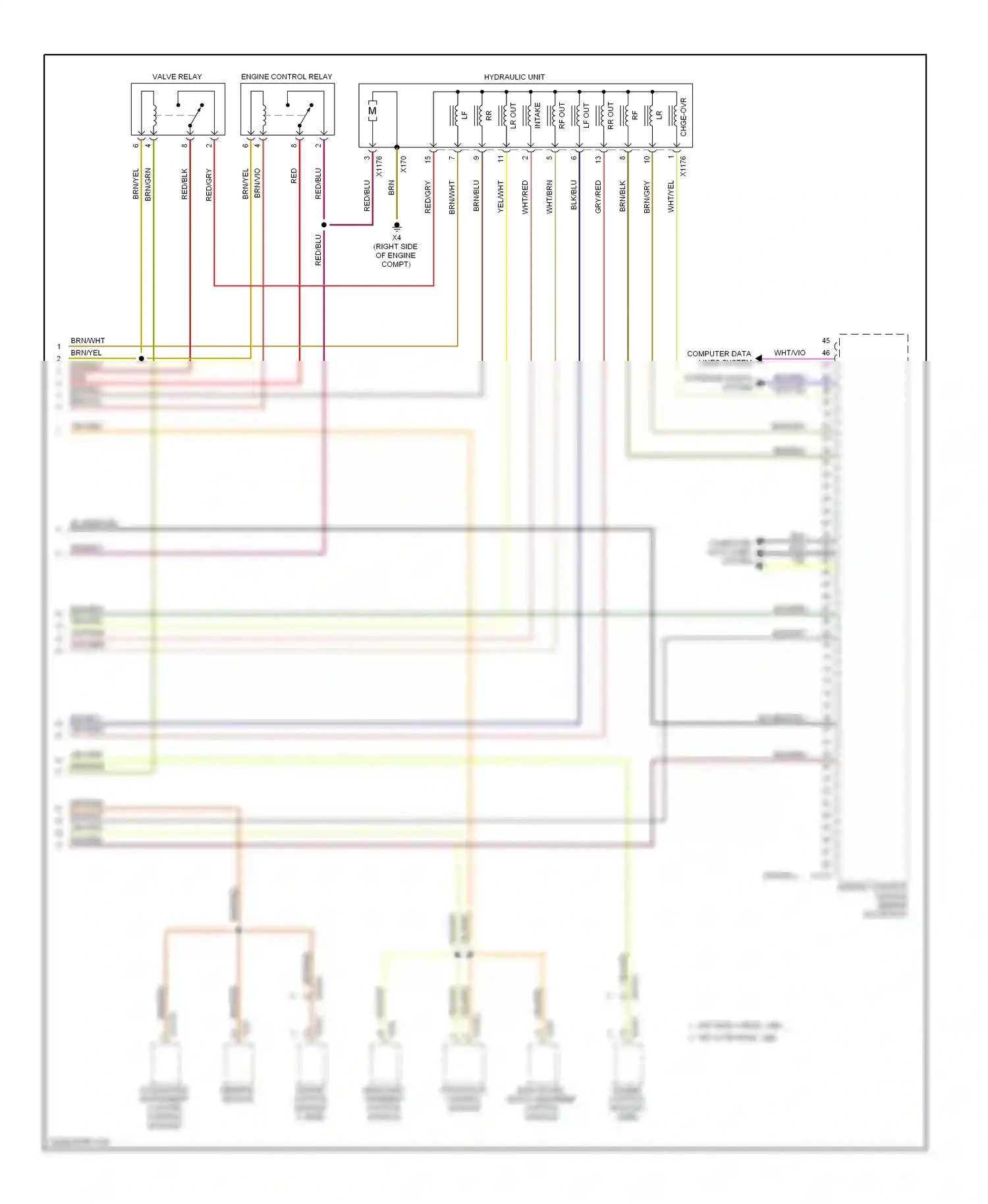 Wiring diagram integrated instrument cluster control module for BMW 7 series E38 (1994-1998) (11 of 14)