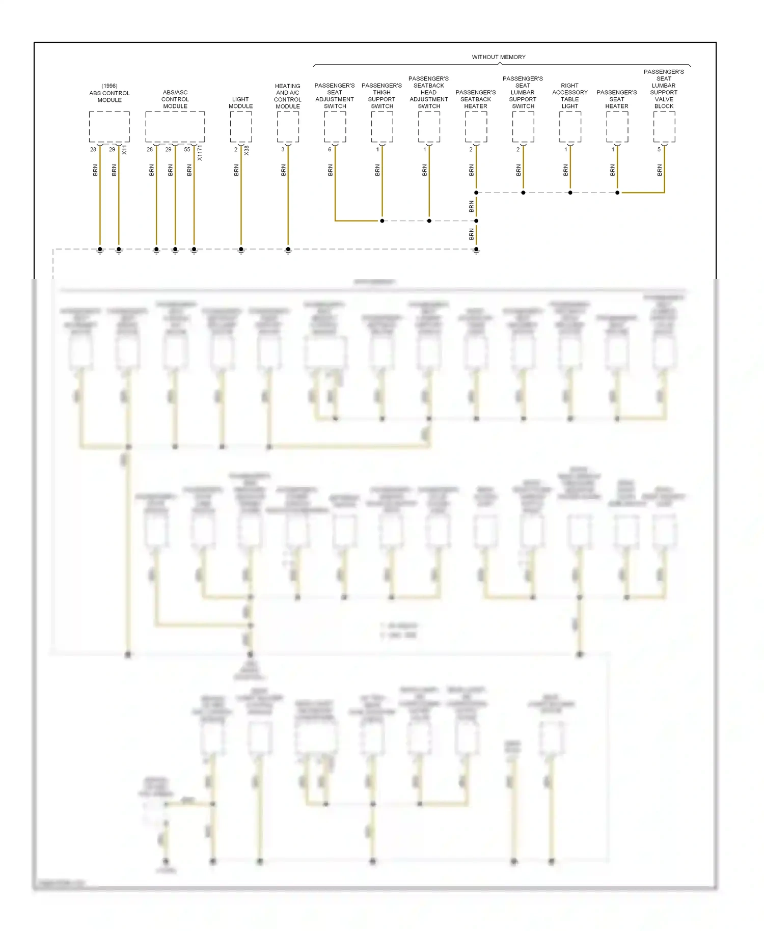 Wiring diagram light module for BMW 7 series E38 (1994-1998) (5 of 12)