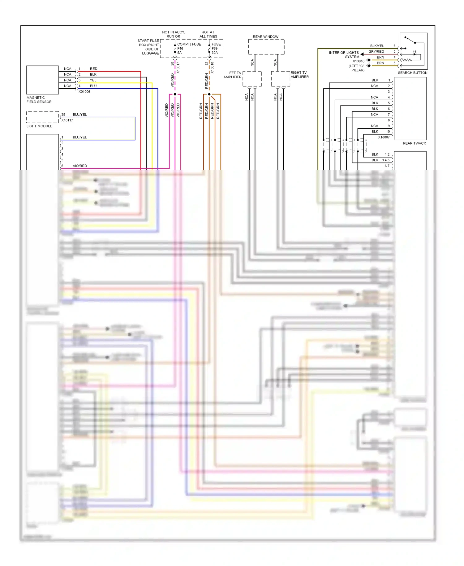 Wiring diagram light module for BMW 7 series E38 (1994-1998) (8 of 12)