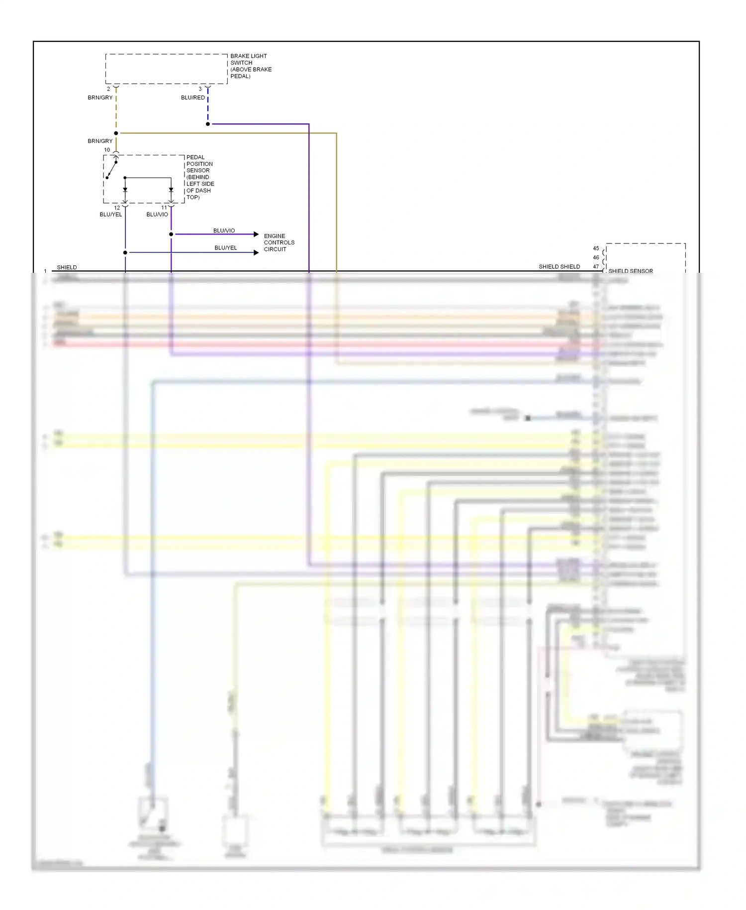 Wiring diagram shield shield sensor shield sensor shield for BMW 7 series E38 (1994-1998) (1 of 1)