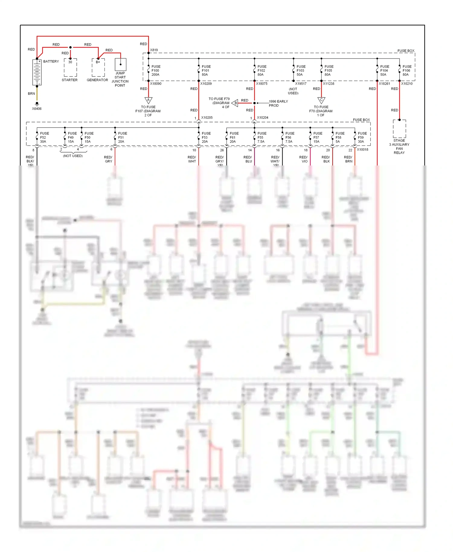 Wiring diagram transceiver/ charging charging electronics electronics for BMW 7 series E38 (1994-1998) (1 of 1)