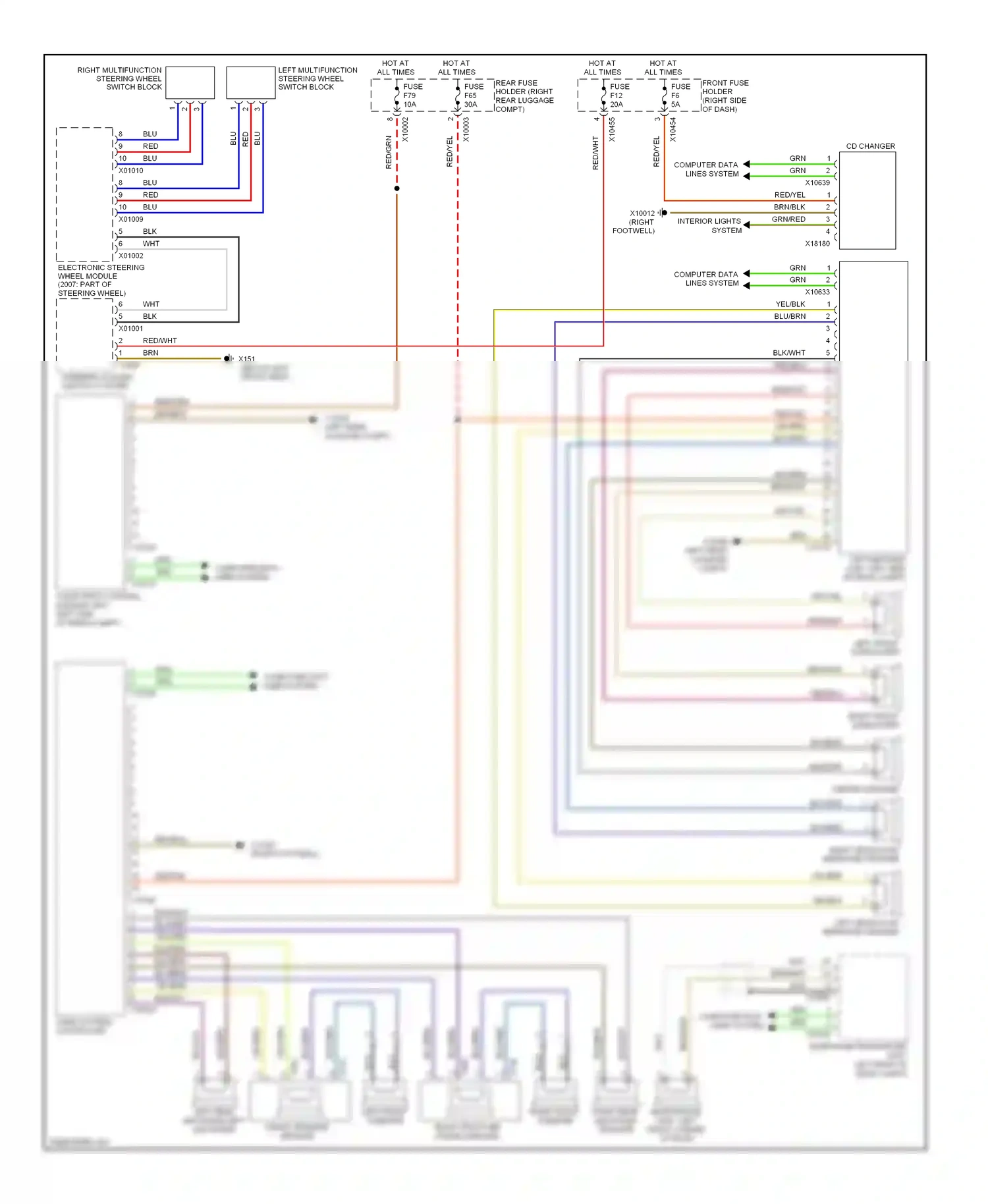 BMW 7 series E65/E66 facelift (2005-2008) blu/brn wiring diagram  (26 of 29)