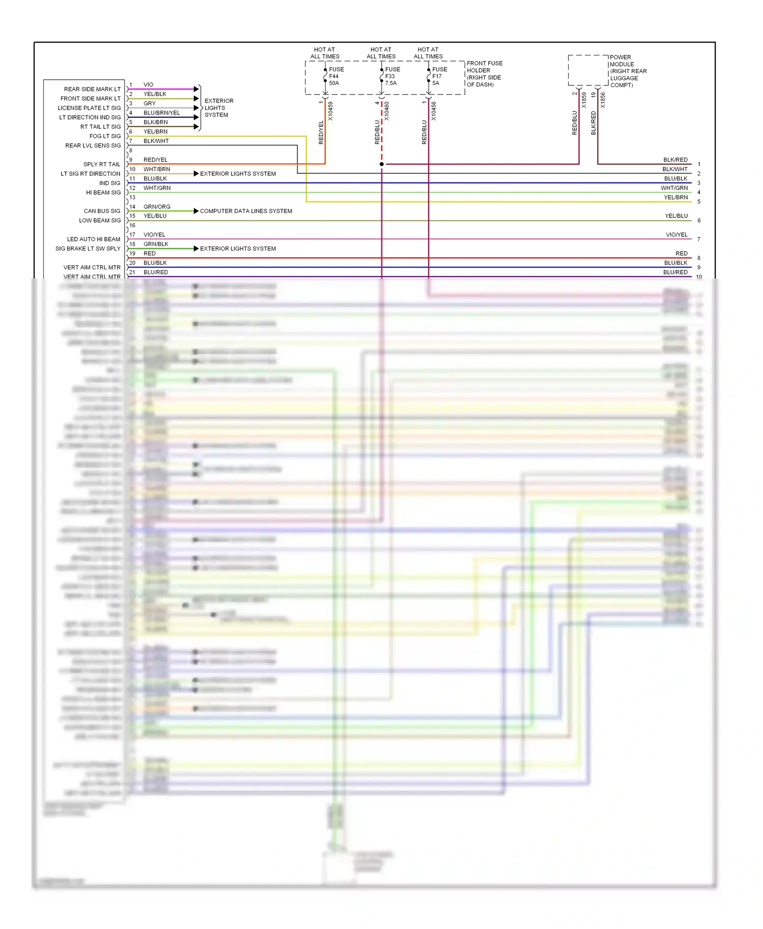 BMW 7 series E65/E66 facelift (2005-2008) blu/brn wiring diagram  (14 of 29)