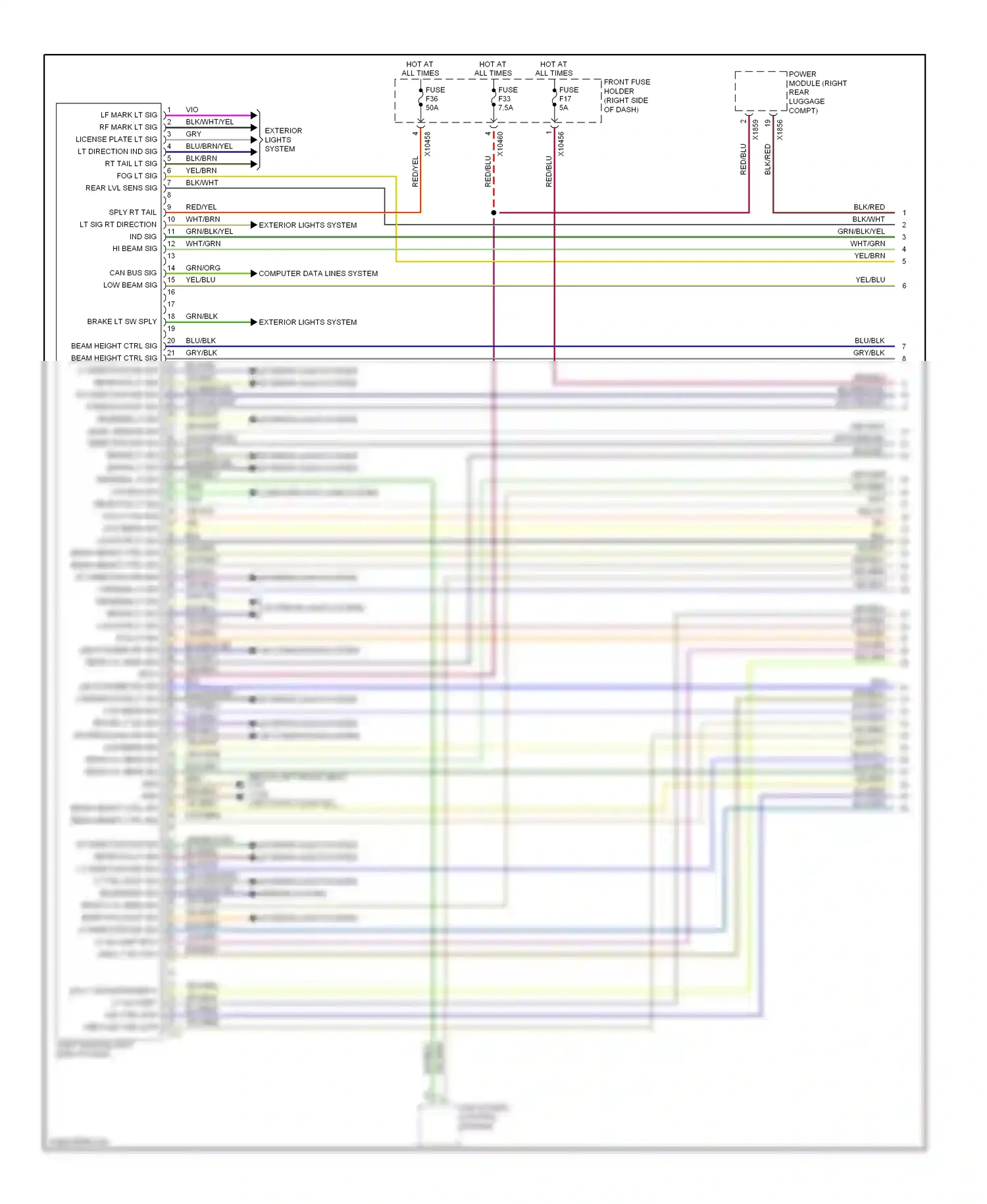 BMW 7 series E65/E66 facelift (2005-2008) blu/brn wiring diagram  (1 of 29)