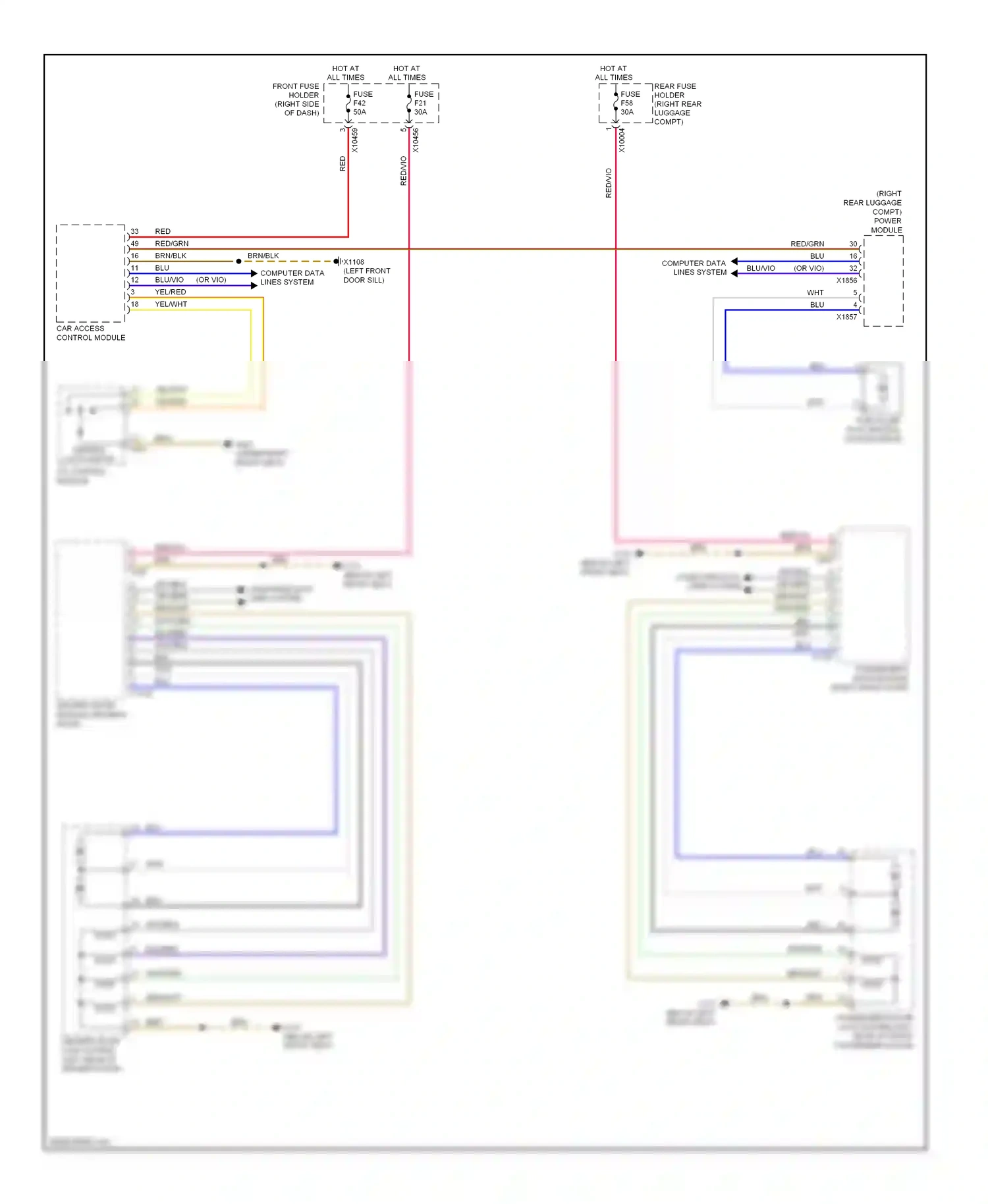 BMW 7 series E65/E66 facelift (2005-2008) blu/vio wiring diagram  (19 of 31)