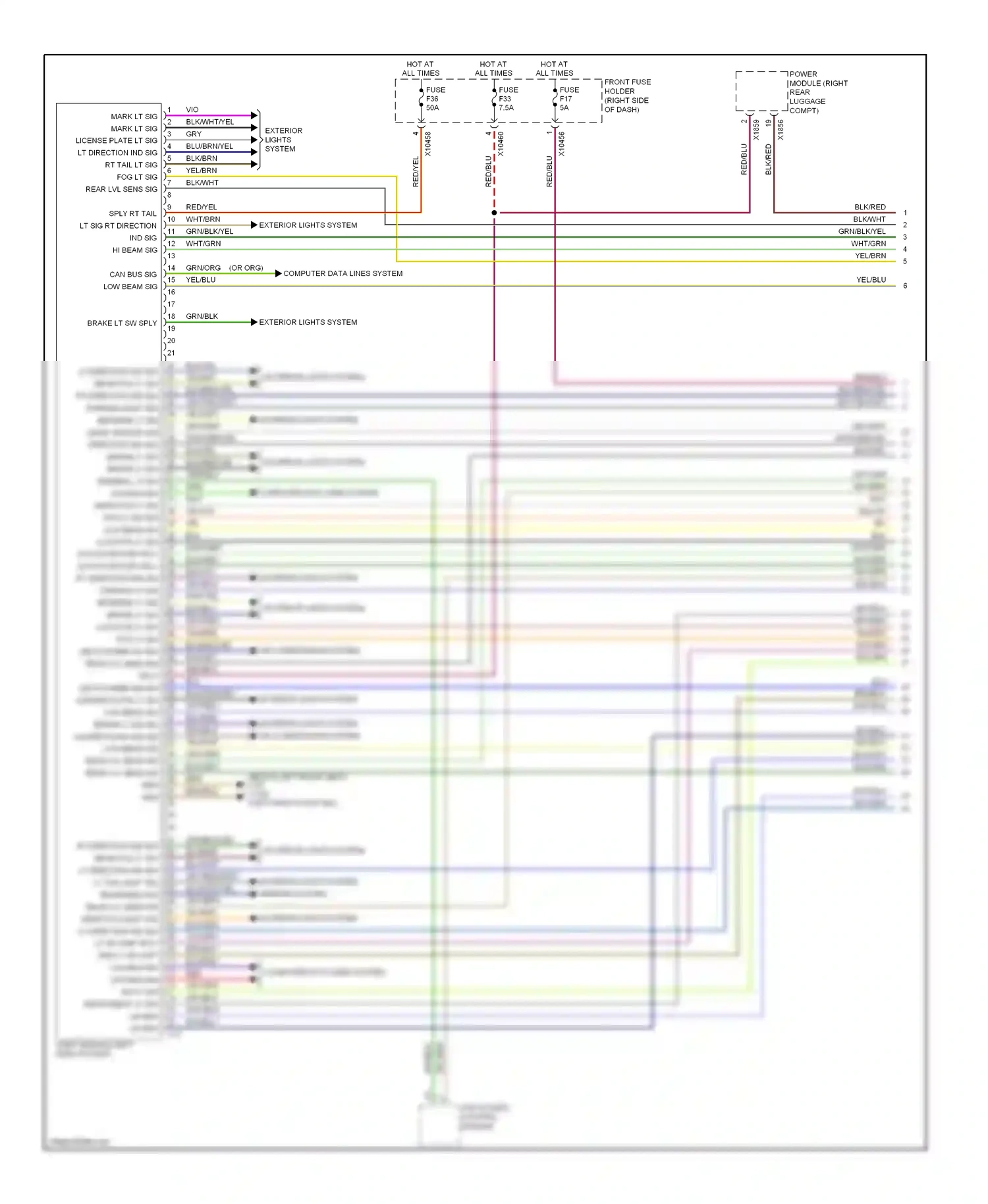 BMW 7 series E65/E66 facelift (2005-2008) car access control module wiring diagram  (11 of 27)