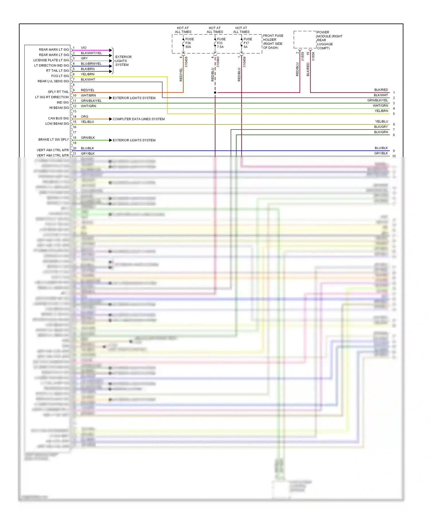 BMW 7 series E65/E66 facelift (2005-2008) car access control module wiring diagram  (18 of 27)