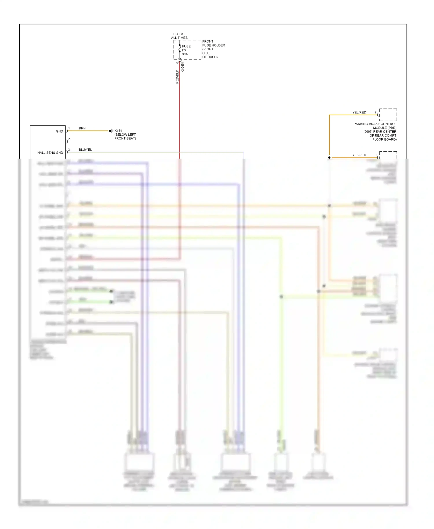 BMW 7 series E65/E66 facelift (2005-2008) chassis integration module (cim) (2007: under left side of dash) wiring diagram  (2 of 3)