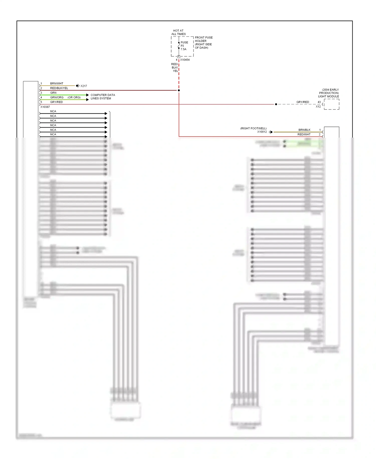 BMW 7 series E65/E66 facelift (2005-2008) computer data lines system wiring diagram  (40 of 89)
