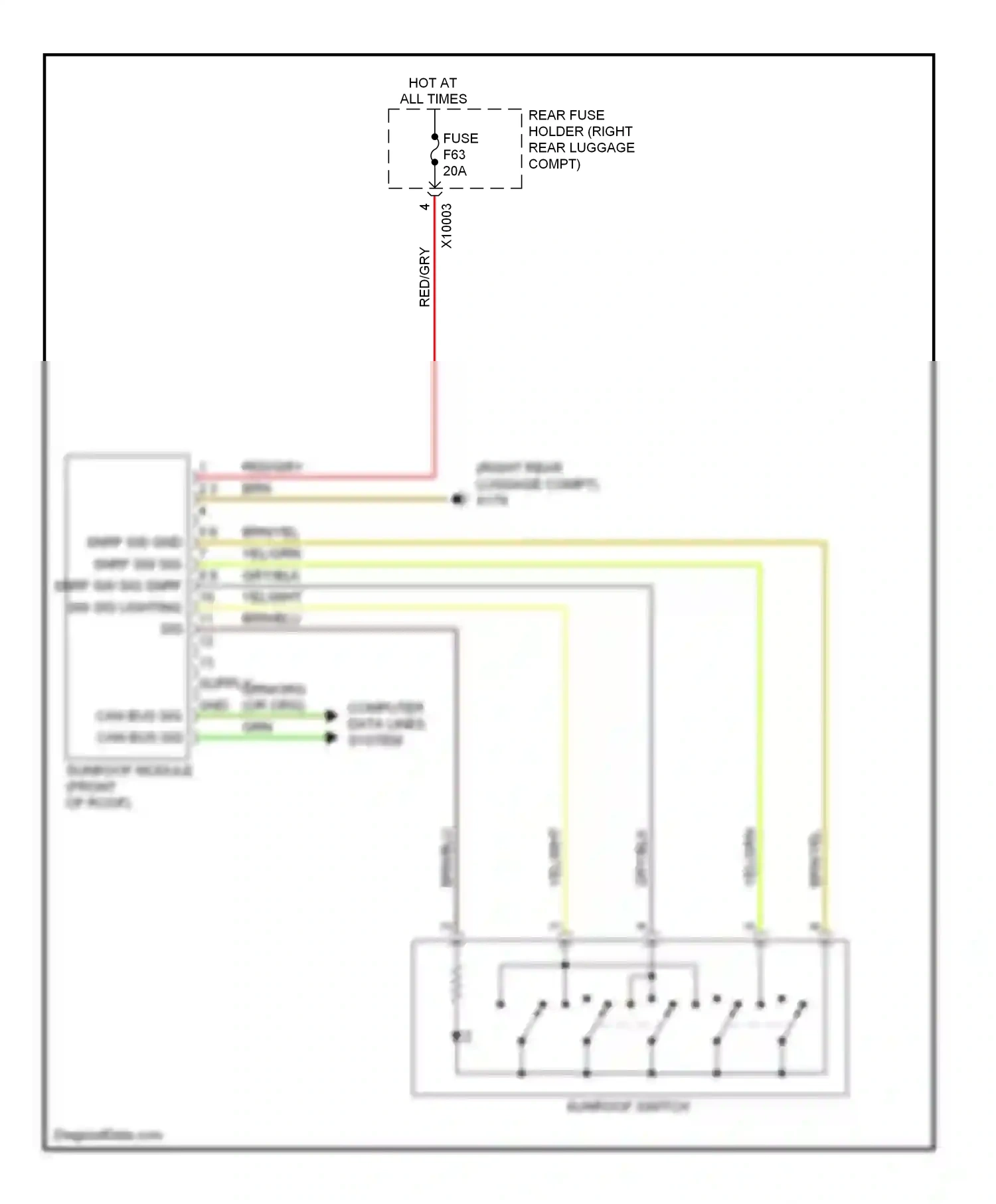 BMW 7 series E65/E66 facelift (2005-2008) computer data lines system wiring diagram  (64 of 89)