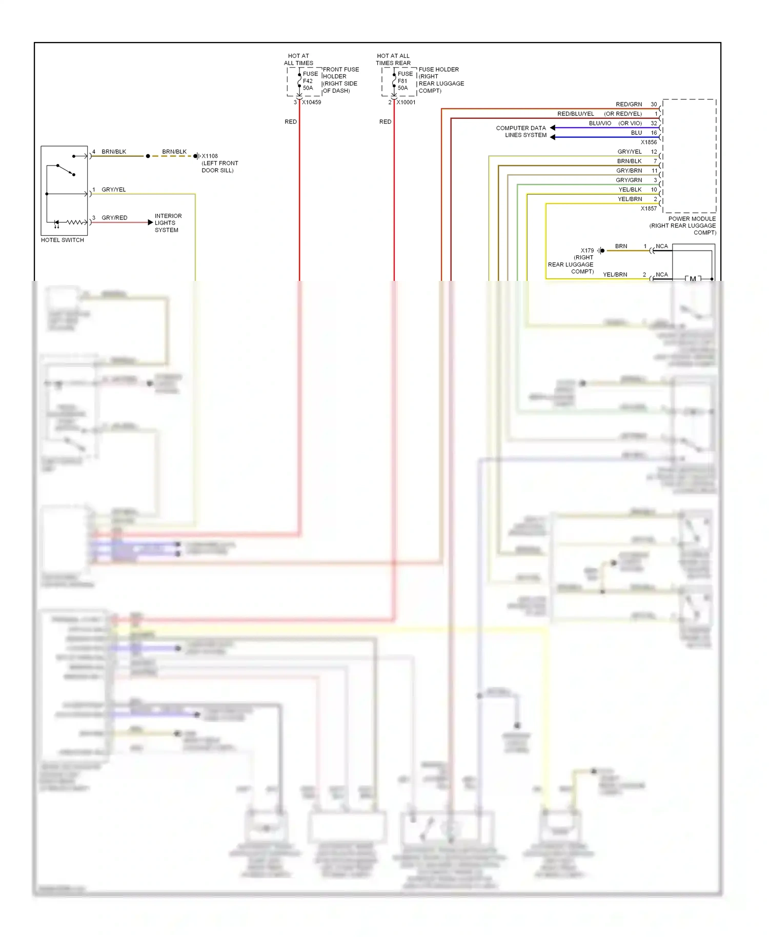 BMW 7 series E65/E66 facelift (2005-2008) computer data lines system wiring diagram  (85 of 89)