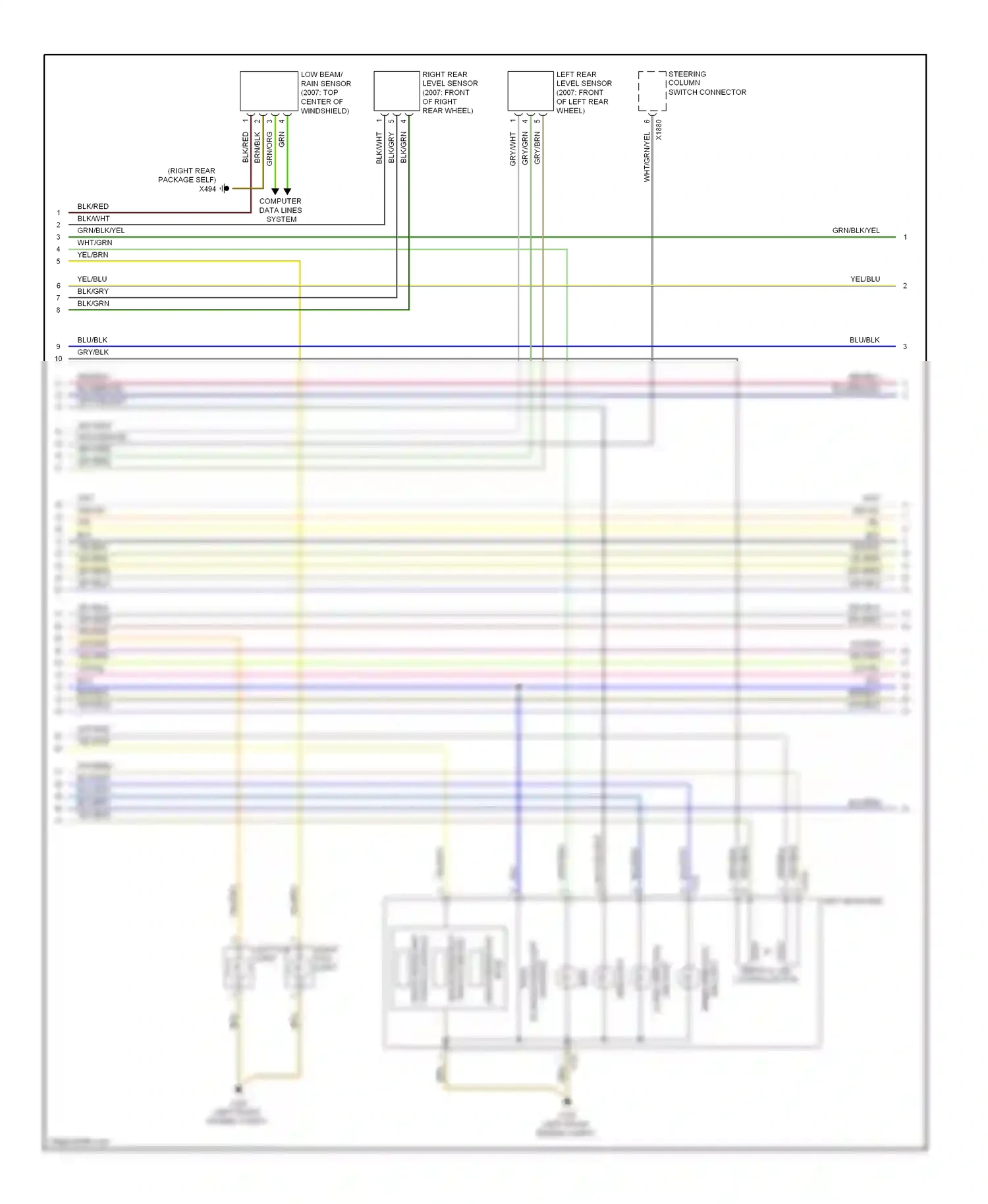 BMW 7 series E65/E66 facelift (2005-2008) control module xenon headlight wiring diagram  (6 of 6)