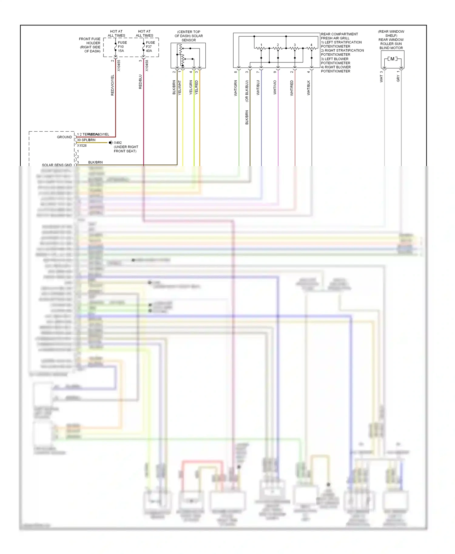 BMW 7 series E65/E66 facelift (2005-2008) defogger system wiring diagram  (2 of 4)