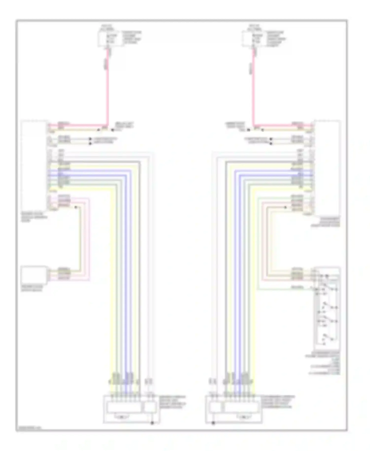Wiring diagram driver's door switch block for BMW 7 series E65/E66 facelift (2005-2008) (3 of 3)