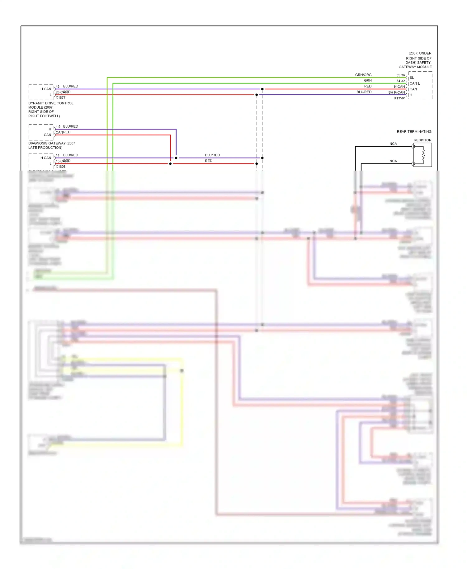 BMW 7 series E65/E66 facelift (2005-2008) engine control module i (6.0l) wiring diagram  (1 of 1)