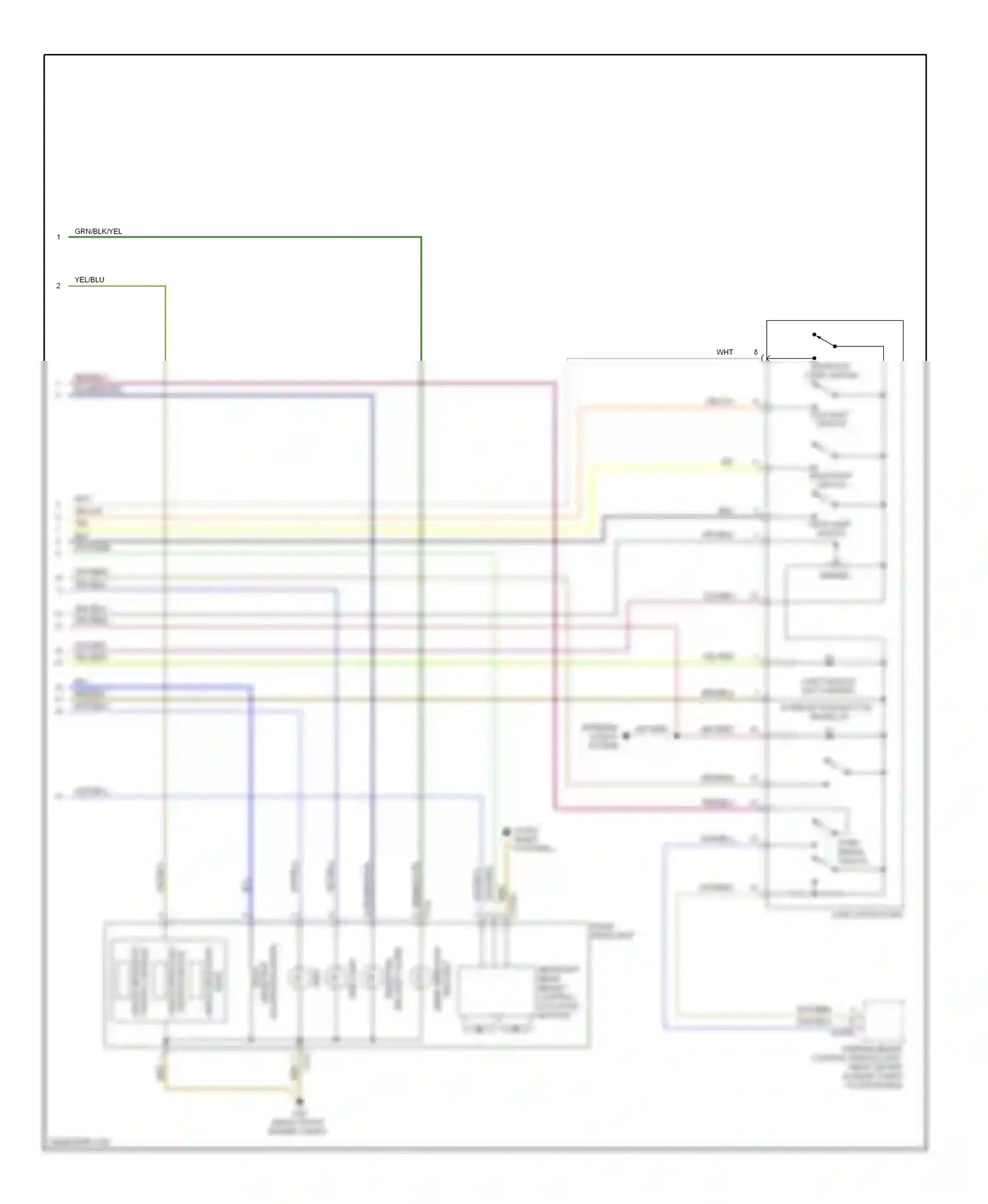 BMW 7 series E65/E66 facelift (2005-2008) fog light switch wiring diagram  (1 of 6)
