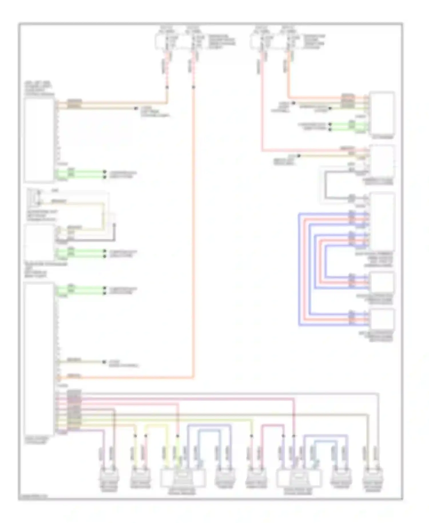 Wiring diagram left front mid-range speaker for BMW 7 series E65/E66 facelift (2005-2008) (1 of 1)
