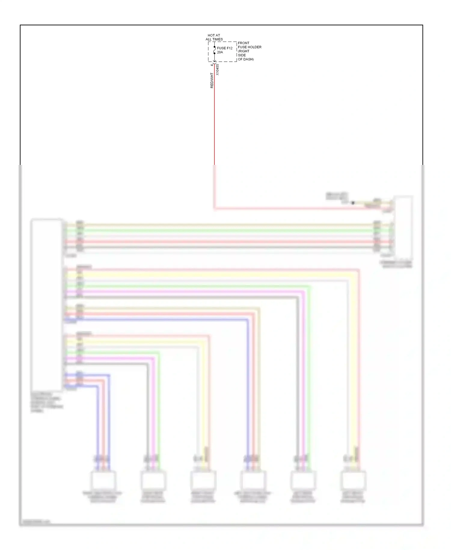 BMW 7 series E65/E66 facelift (2005-2008) left front steptronic push-button wiring diagram  (1 of 1)