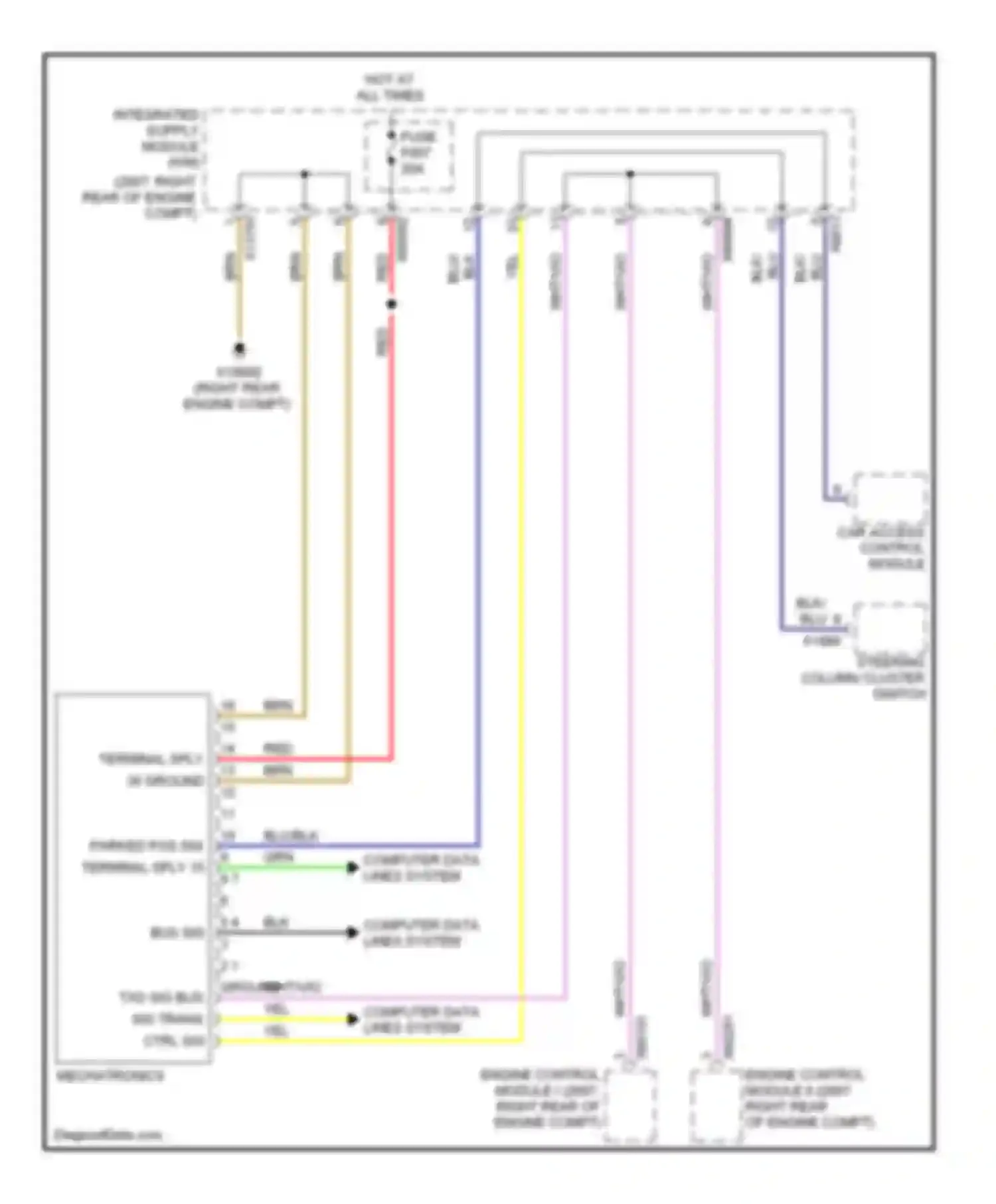 Wiring diagram parked pos sig terminal sply 15 for BMW 7 series E65/E66 facelift (2005-2008) (1 of 1)