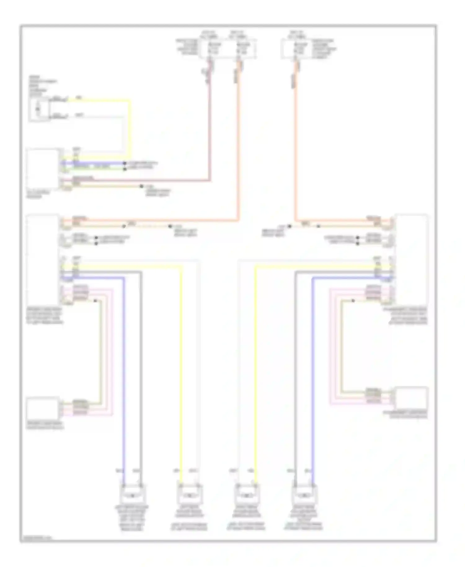 Wiring diagram passenger's side rear door switch block for BMW 7 series E65/E66 facelift (2005-2008) (1 of 1)