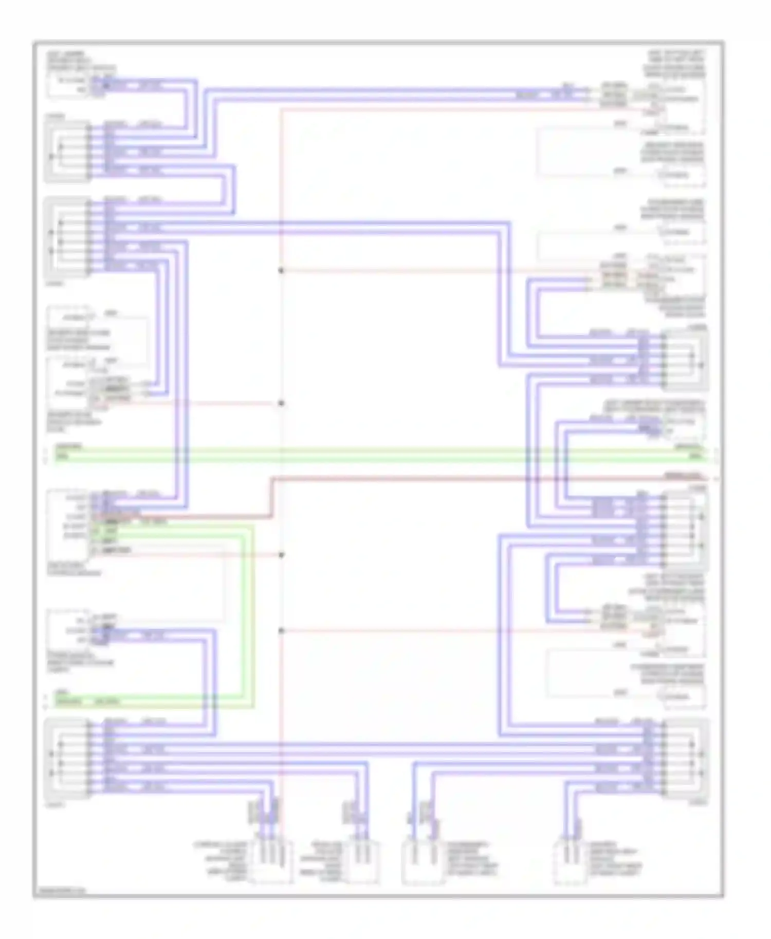 Wiring diagram passenger's side rear seat module for BMW 7 series E65/E66 facelift (2005-2008) (2 of 2)
