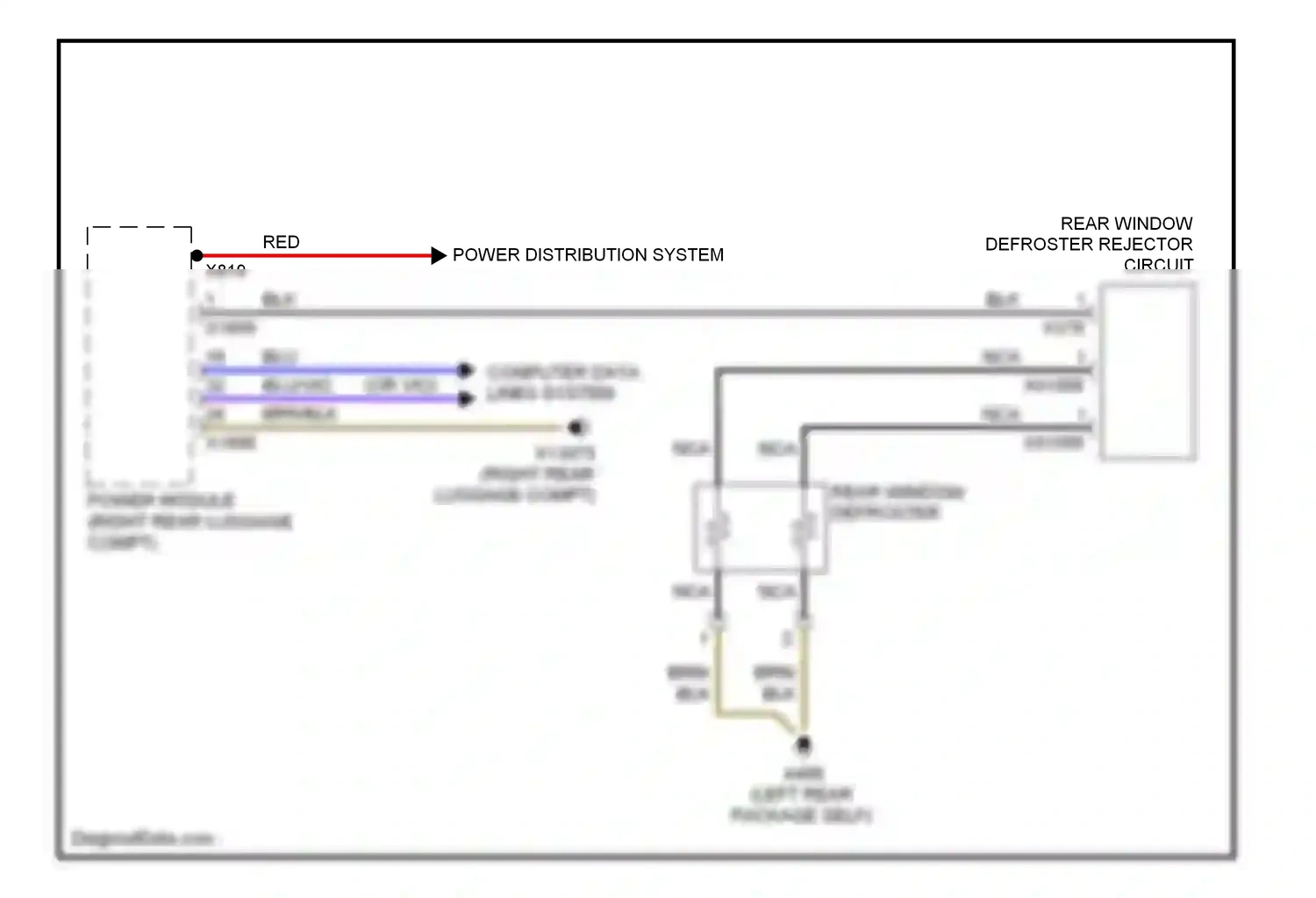 BMW 7 series E65/E66 facelift (2005-2008) power distribution system wiring diagram  (4 of 6)