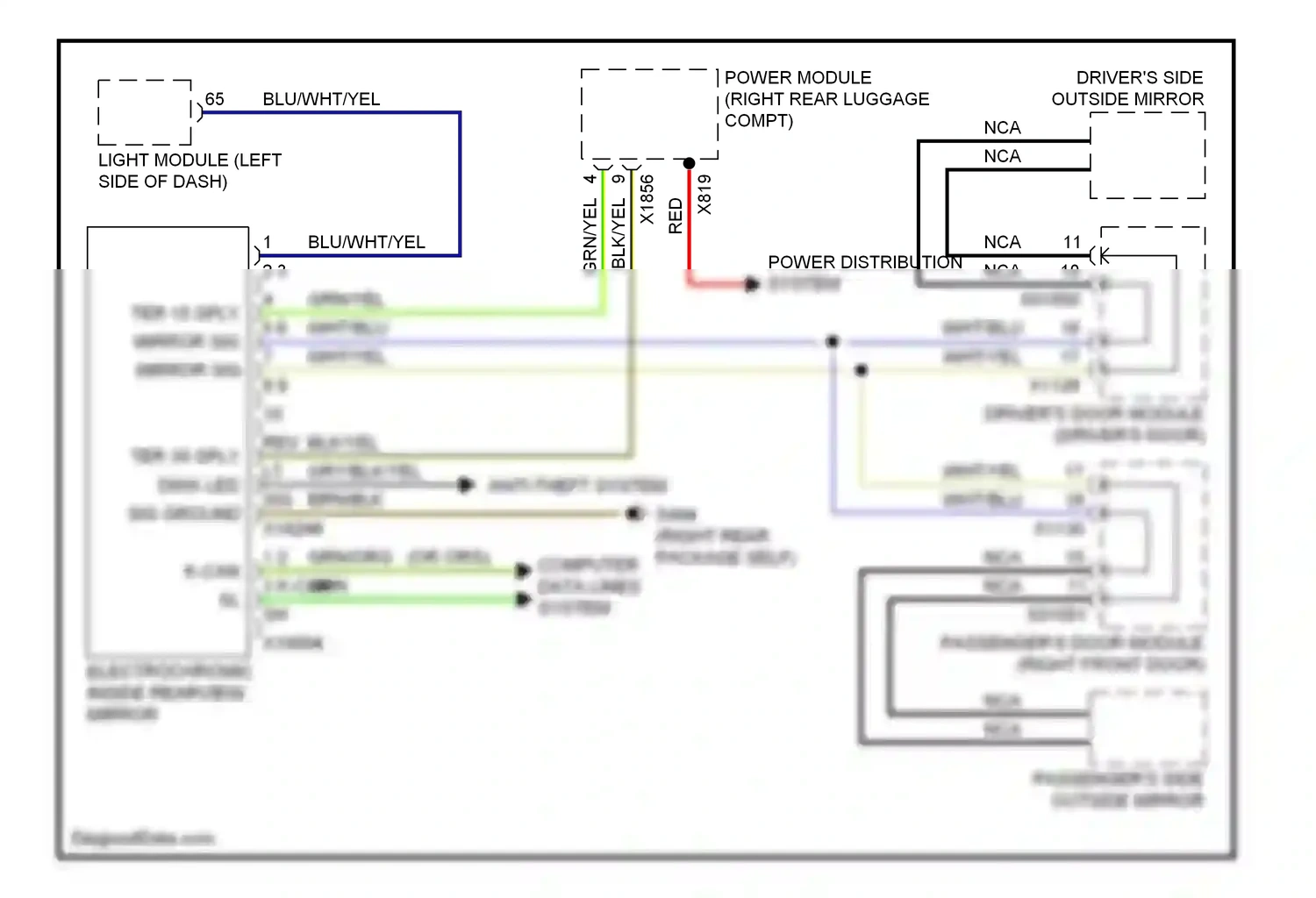 BMW 7 series E65/E66 facelift (2005-2008) power distribution system wiring diagram  (3 of 6)