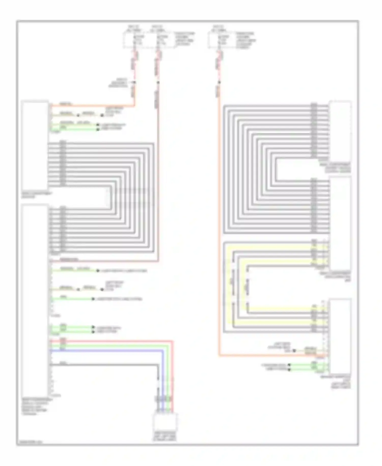Wiring diagram rear compartment monitor for BMW 7 series E65/E66 facelift (2005-2008) (3 of 3)