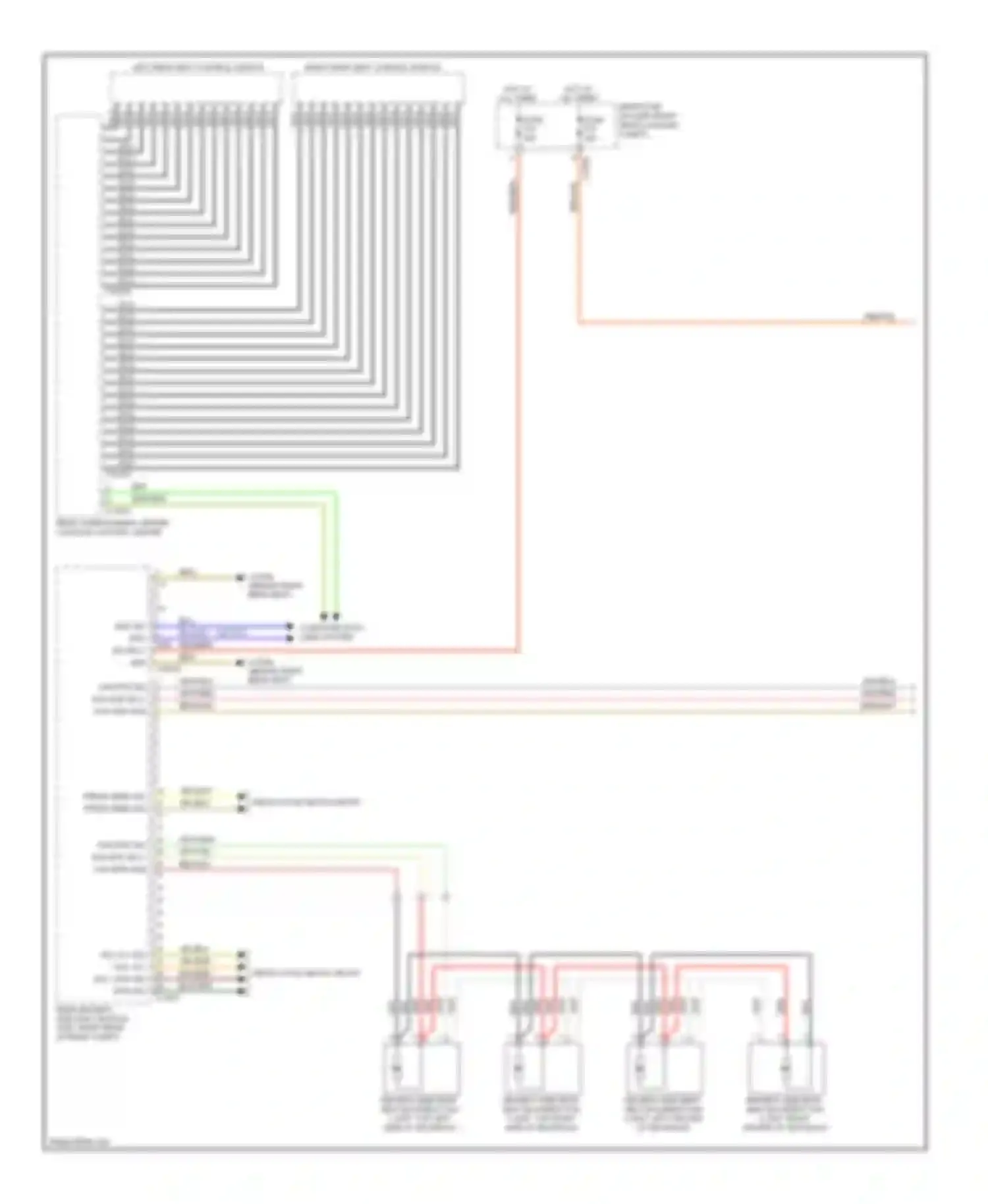 Wiring diagram right rear seat control switch for BMW 7 series E65/E66 facelift (2005-2008) (3 of 4)