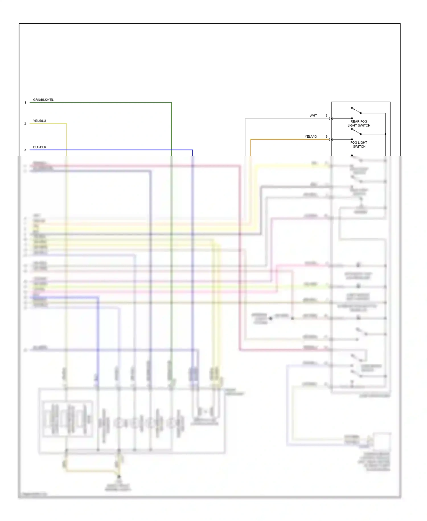BMW 7 series E65/E66 facelift (2005-2008) side light wiring diagram  (12 of 12)