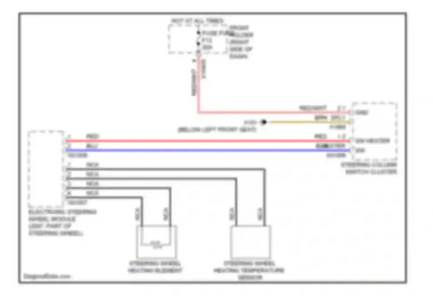 Wiring diagram steering wheel heating element for BMW 7 series E65/E66 facelift (2005-2008) (1 of 1)