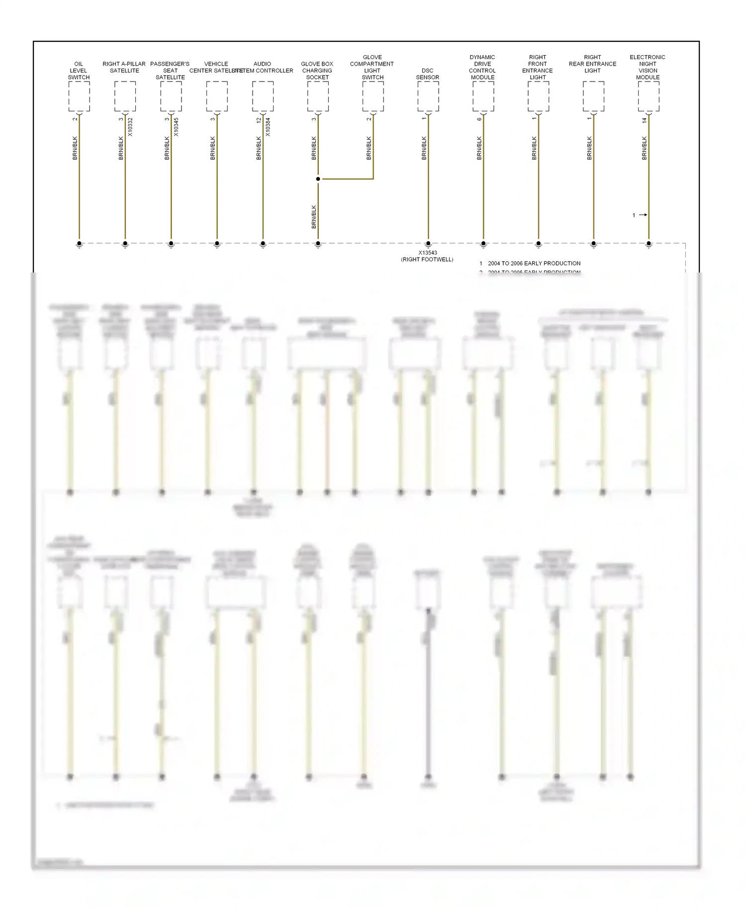 BMW 7 series E65/E66 facelift (2005-2008) w/ adaptive front lighting wiring diagram  (1 of 1)