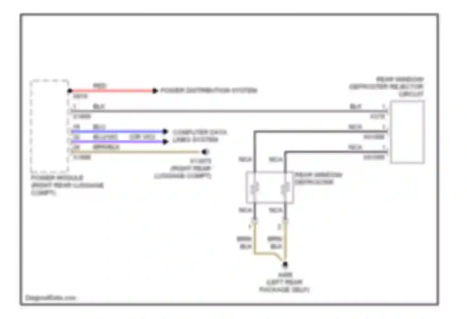 7 series BMW E65/E66 (2001-2005): Rear defogger circuit