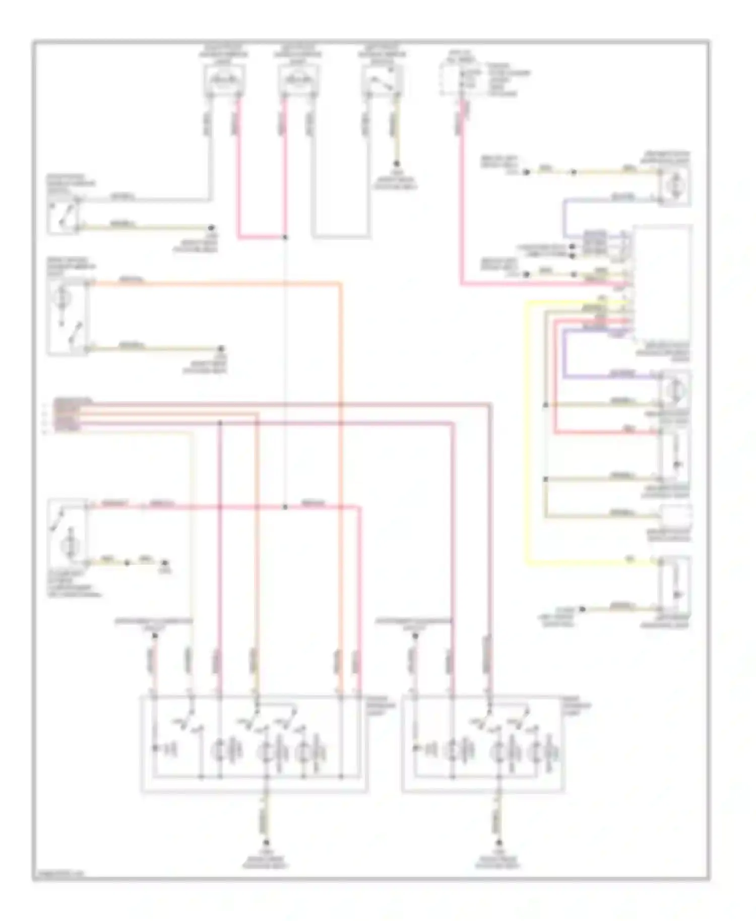 7 series BMW E65/E66 (2001-2005): Courtesy lamps circuit (2 of 2)