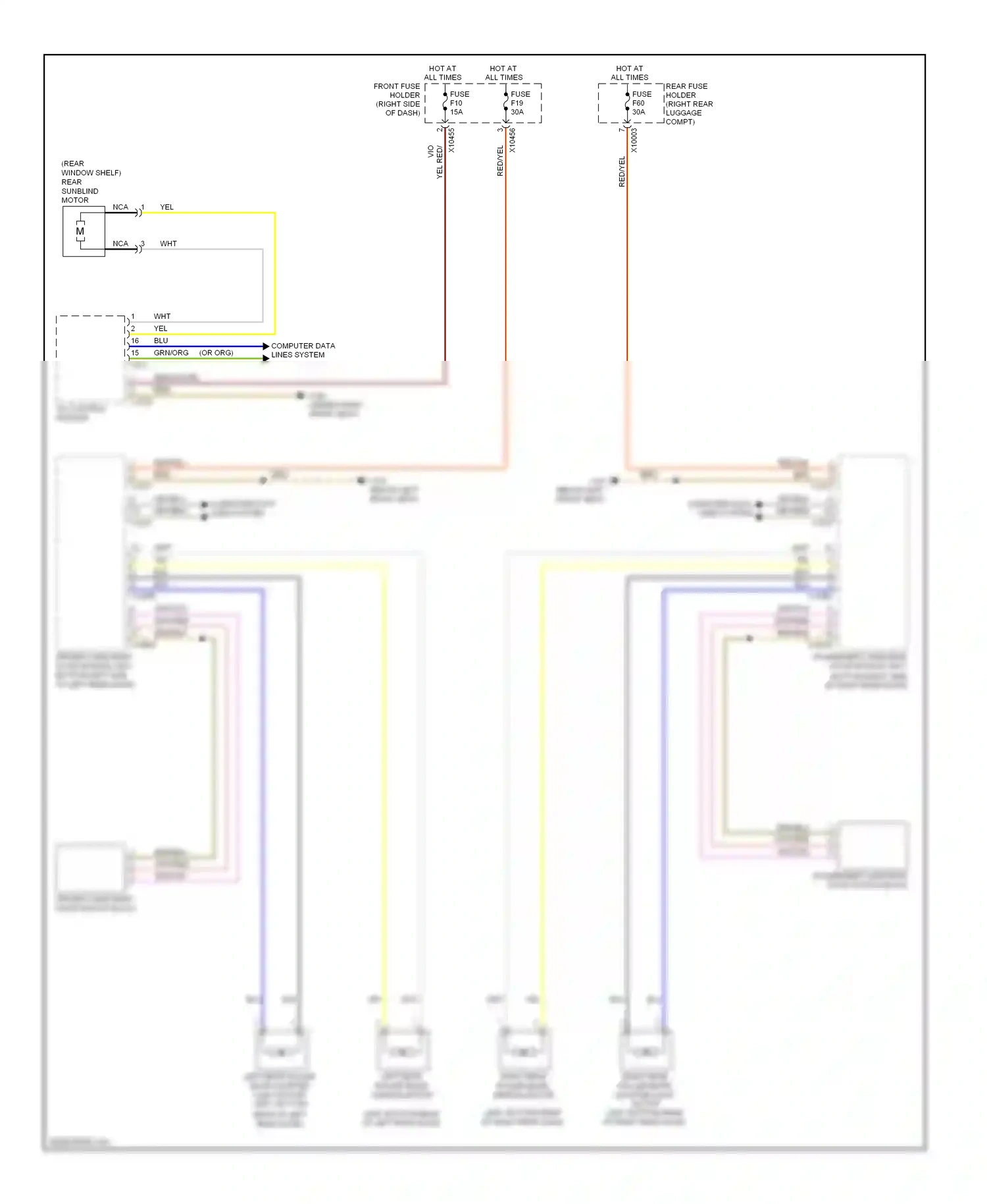 Wiring diagram a/c control module for BMW 7 series E65/E66 (2001-2005) (15 of 15)