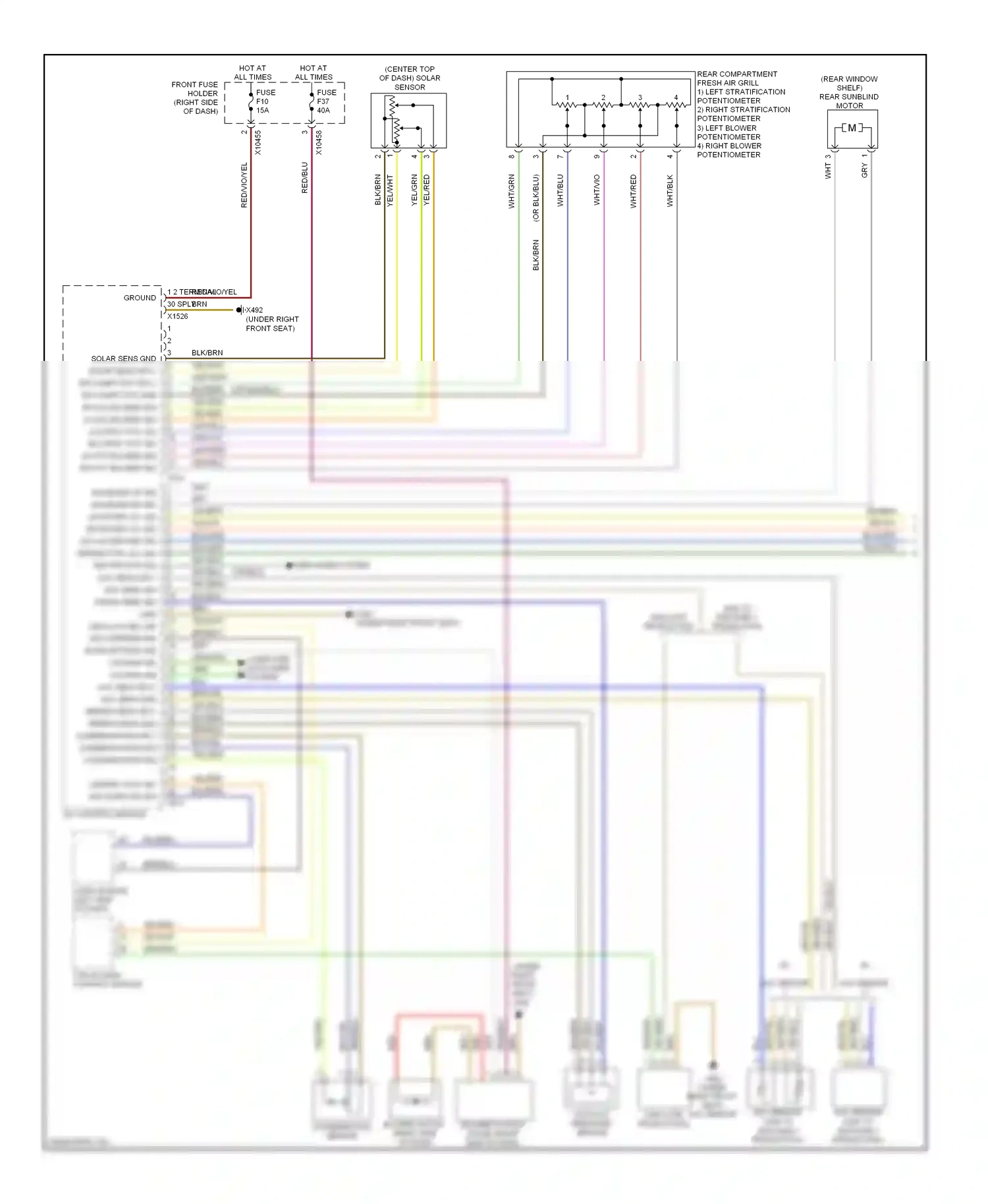 Wiring diagram a/c control module for BMW 7 series E65/E66 (2001-2005) (3 of 15)