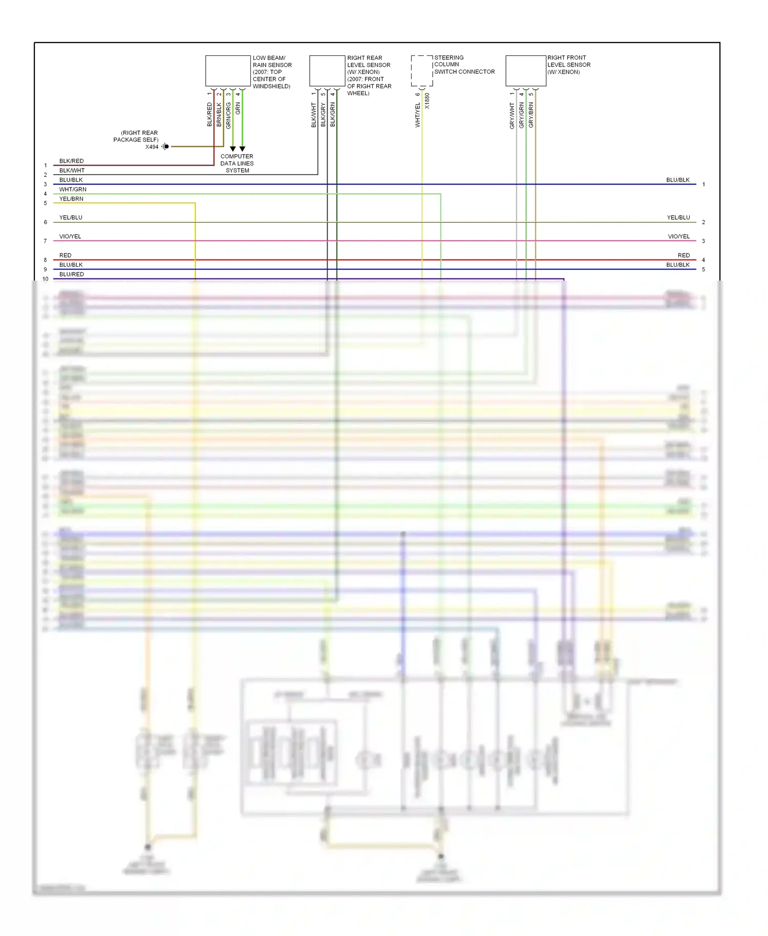 BMW 7 series E65/E66 (2001-2005) blu/blk wiring diagram  (17 of 42)