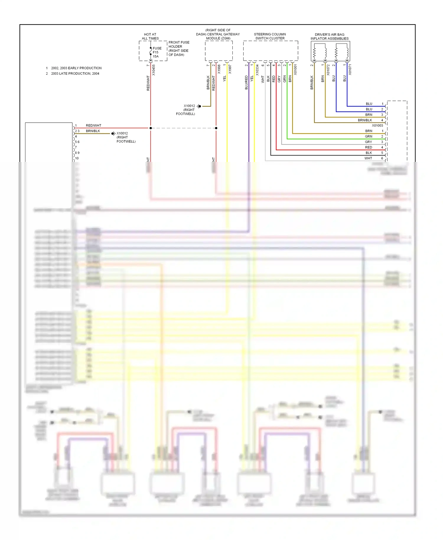 BMW 7 series E65/E66 (2001-2005) brn wiring diagram  (94 of 139)