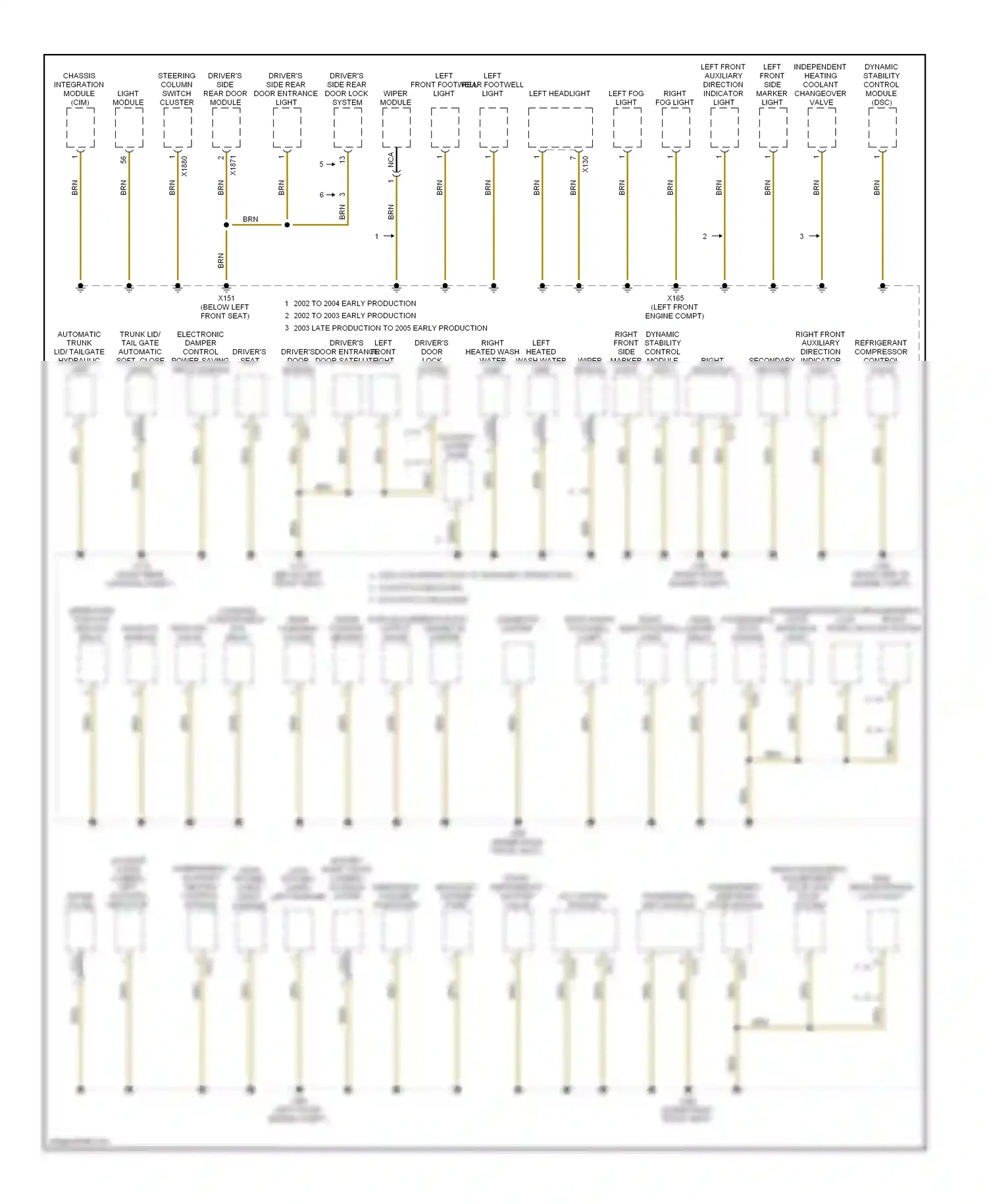BMW 7 series E65/E66 (2001-2005) brn wiring diagram  (113 of 139)