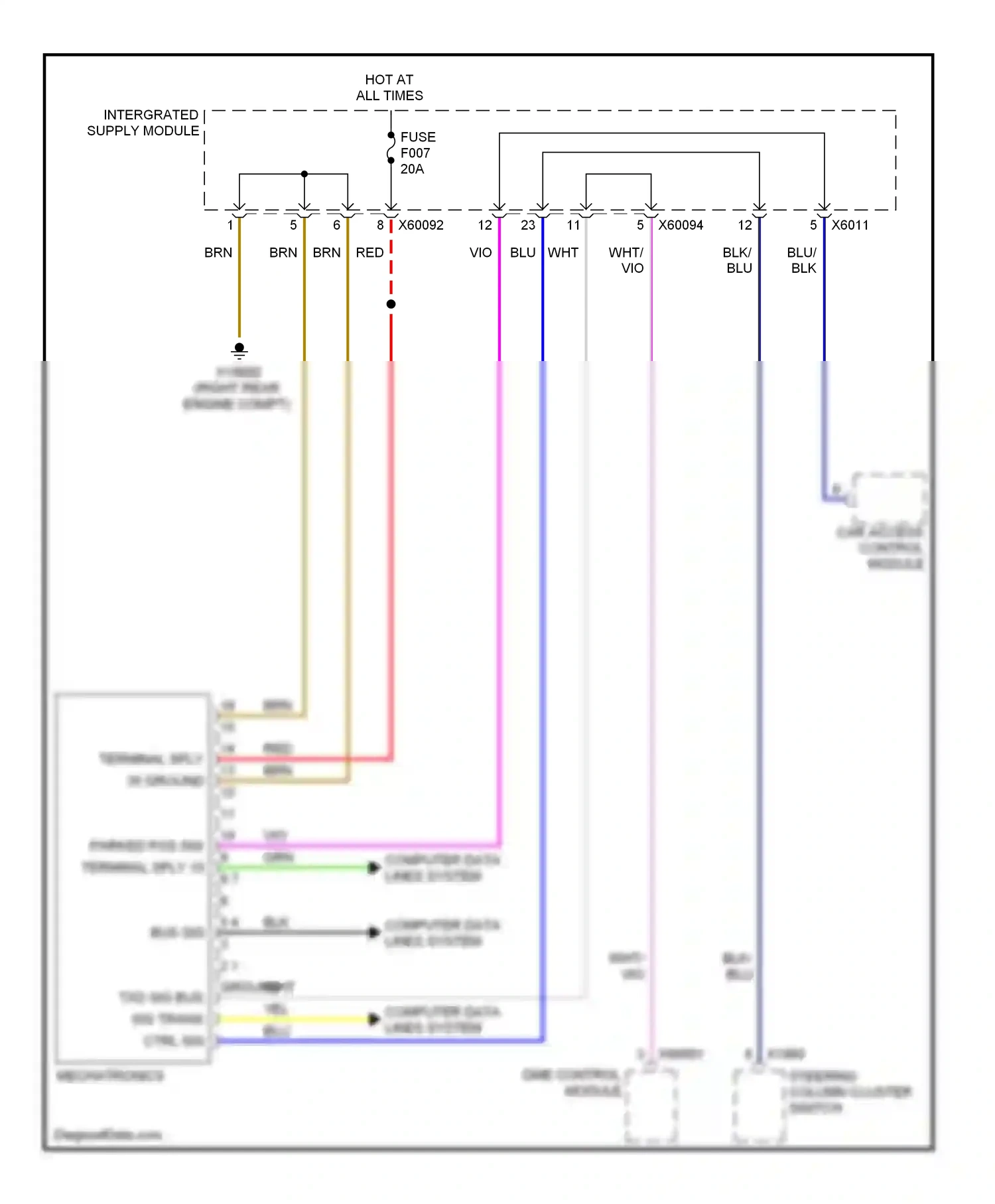 BMW 7 series E65/E66 (2001-2005) brn wiring diagram  (139 of 139)