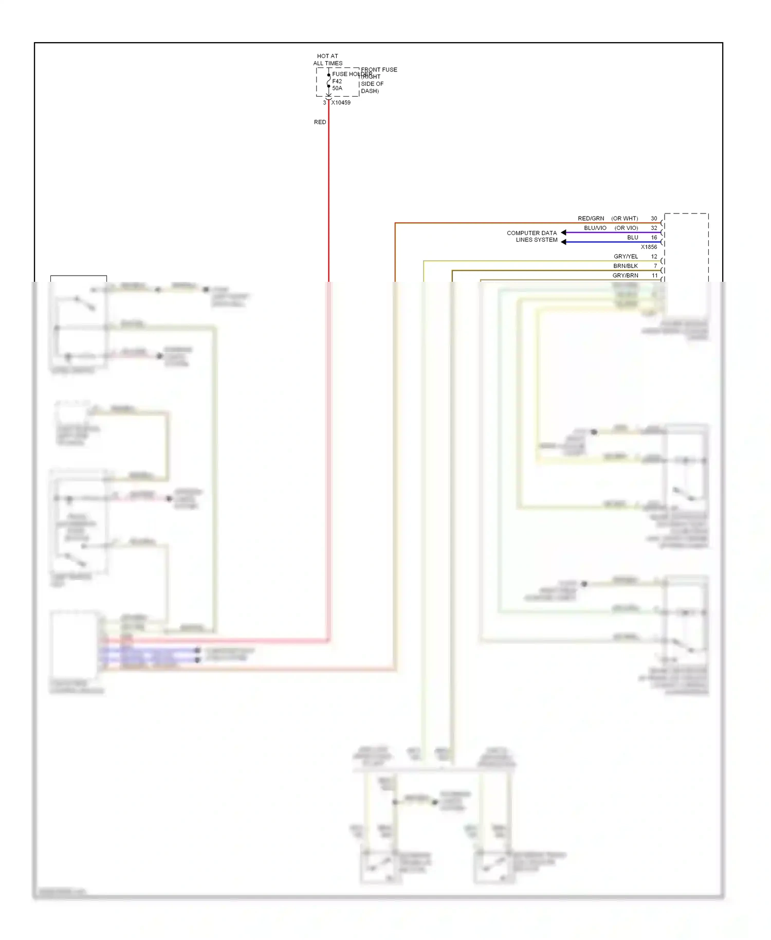 BMW 7 series E65/E66 (2001-2005) brn wiring diagram  (98 of 139)