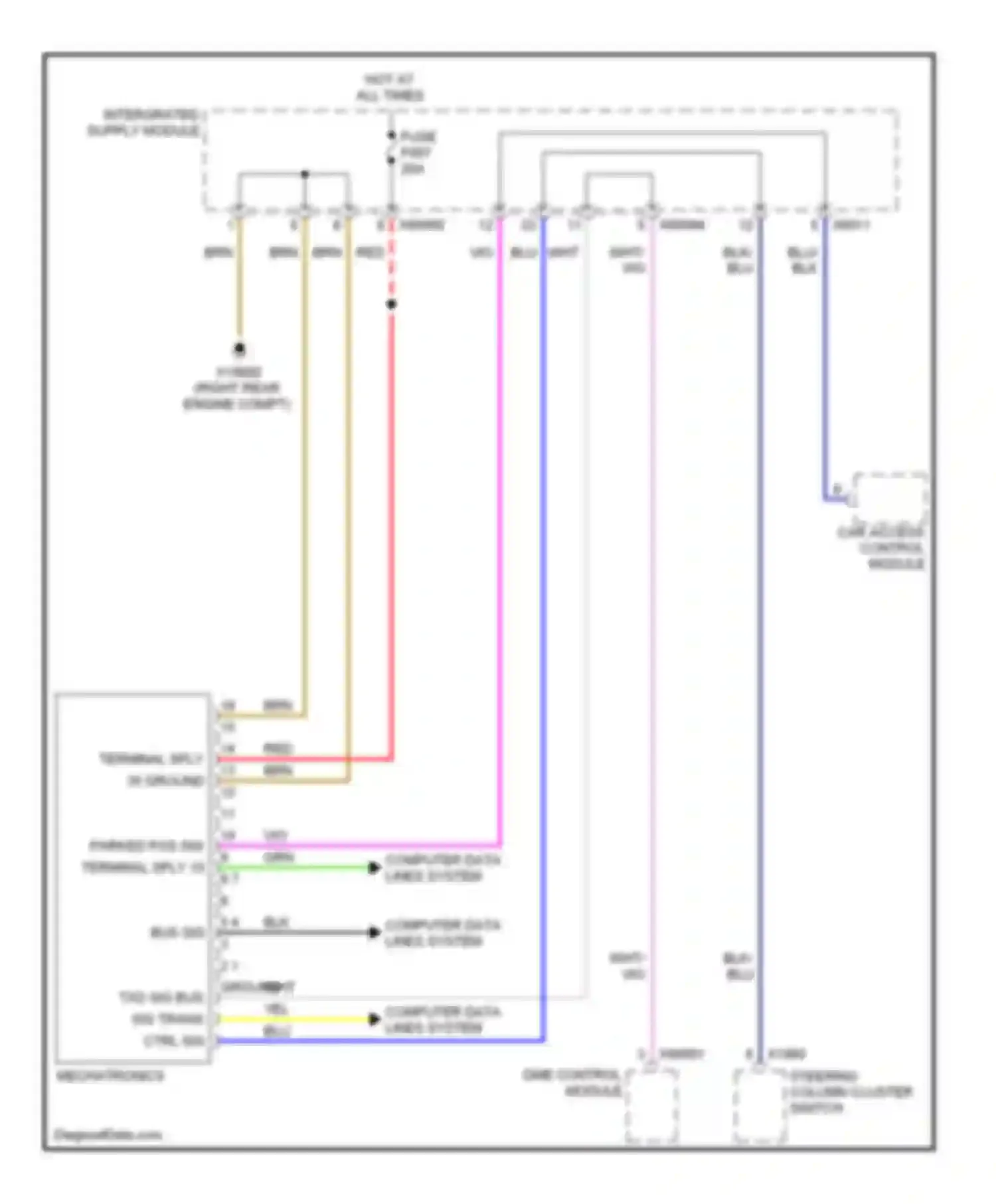 Wiring diagram bus sig for BMW 7 series E65/E66 (2001-2005) (1 of 2)