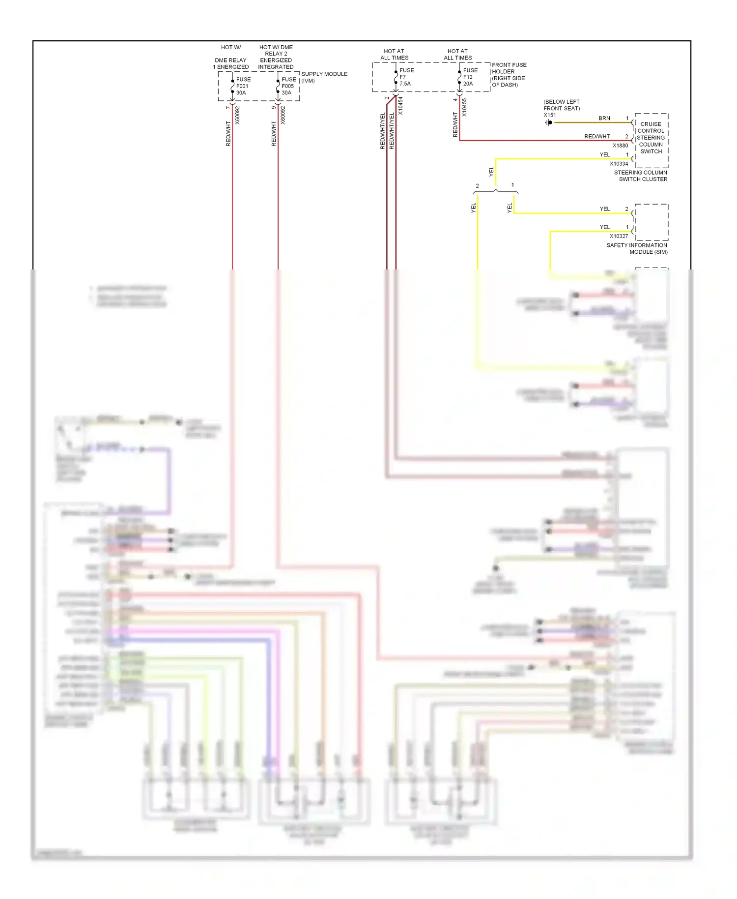 BMW 7 series E65/E66 (2001-2005) engine control module ii (dme) wiring diagram  (2 of 4)