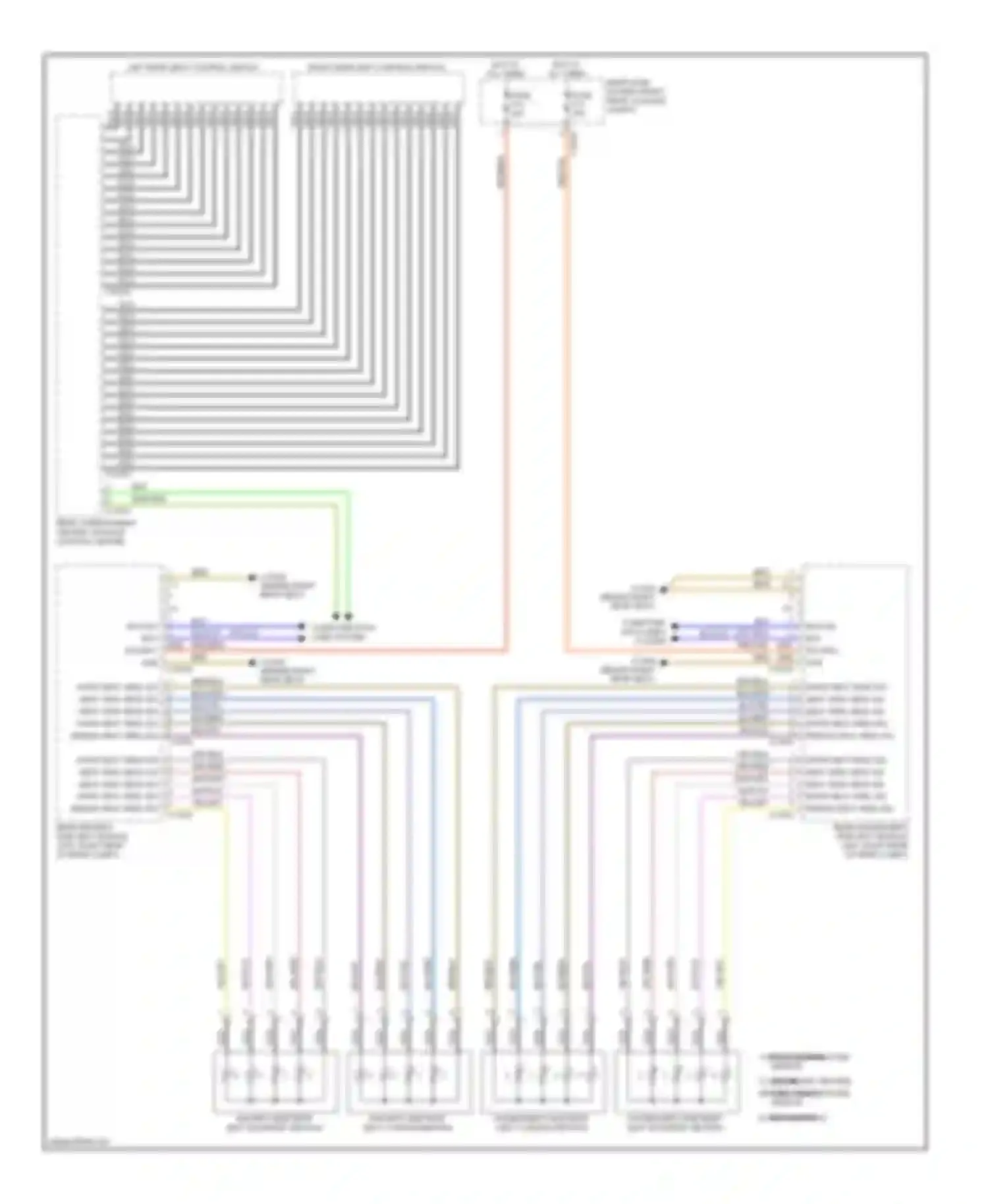 Wiring diagram left rear seat control switch for BMW 7 series E65/E66 (2001-2005) (3 of 6)