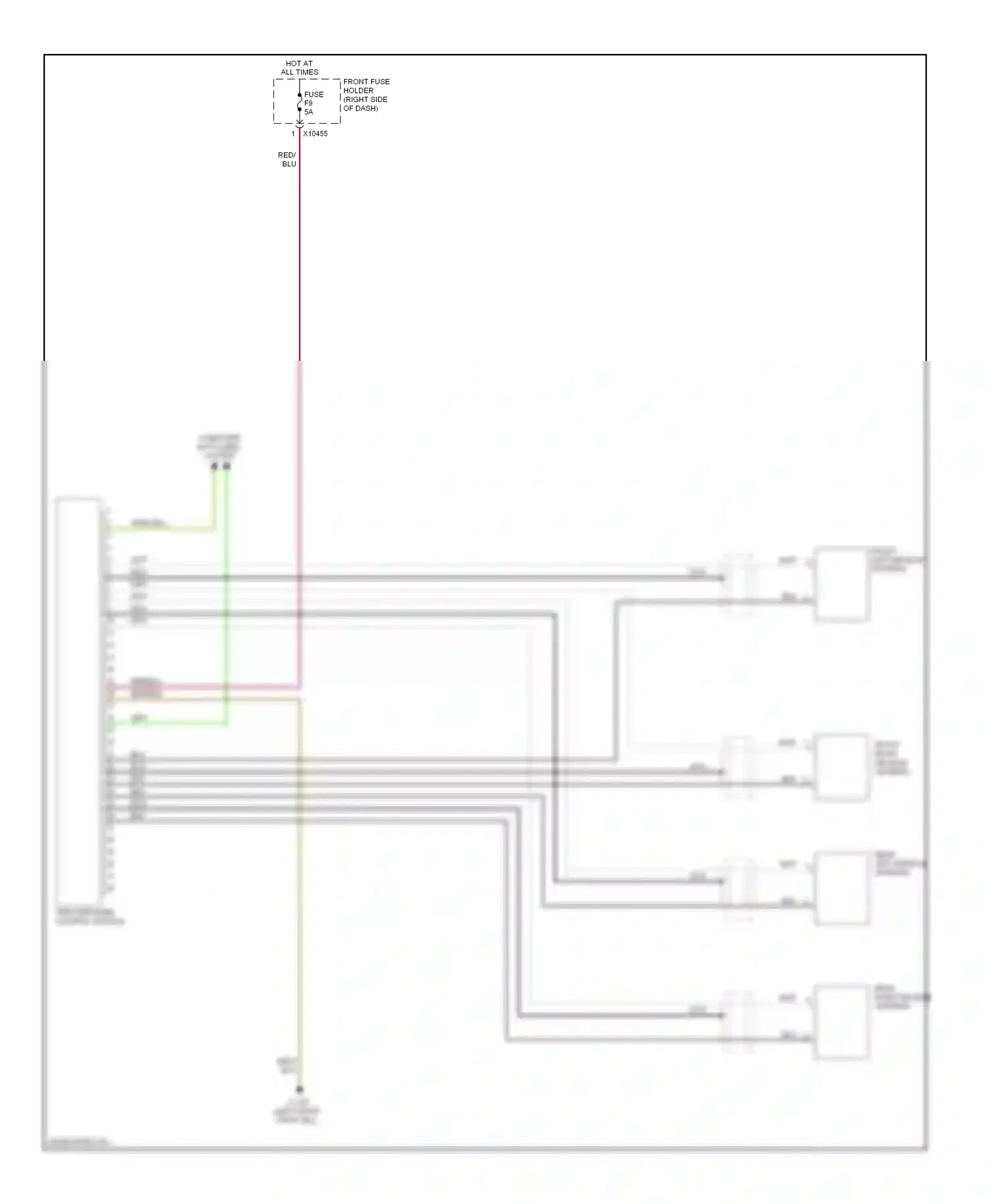 Wiring diagram red/blu for BMW 7 series E65/E66 (2001-2005) (46 of 47)