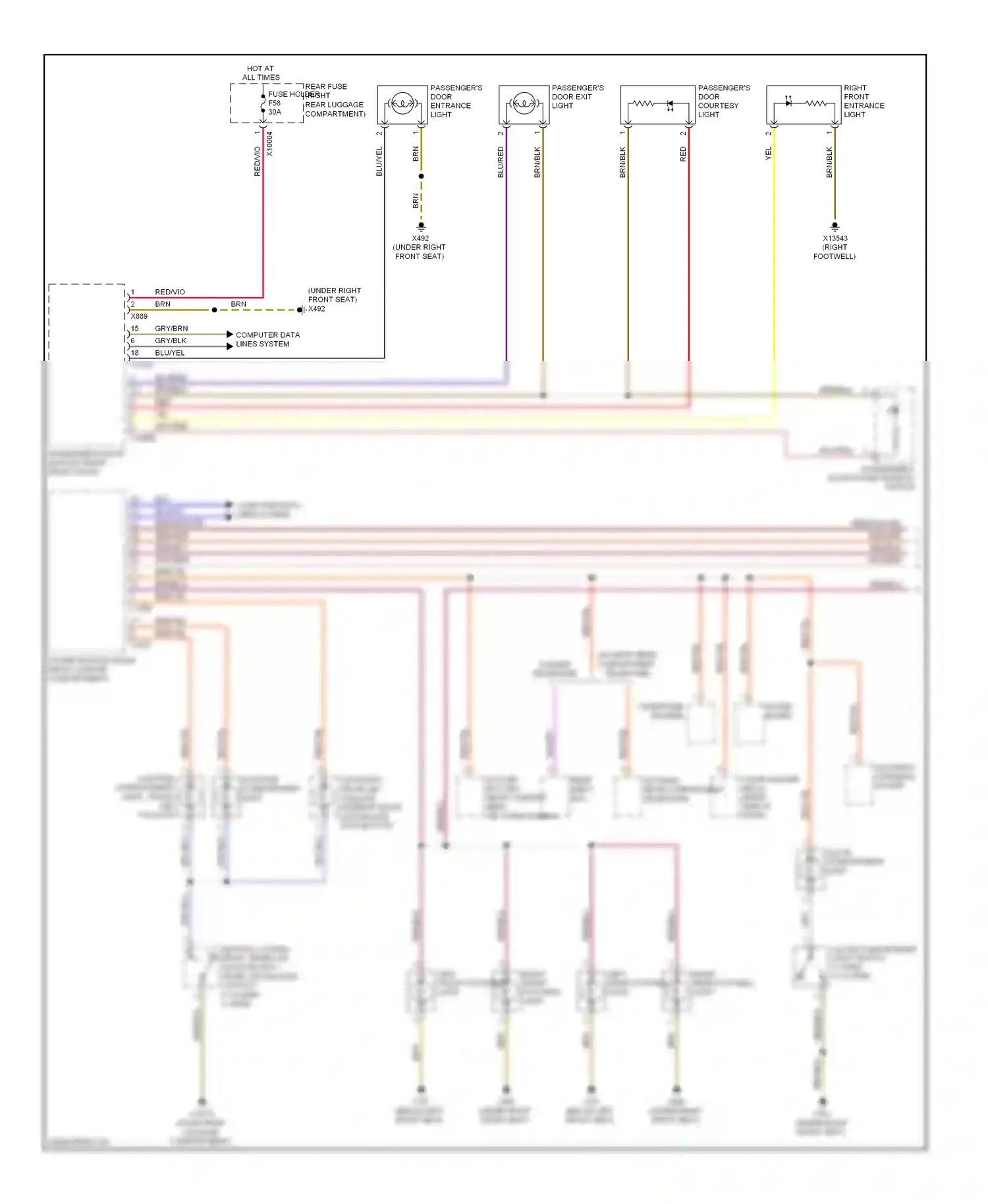 Wiring diagram red/blu for BMW 7 series E65/E66 (2001-2005) (21 of 47)