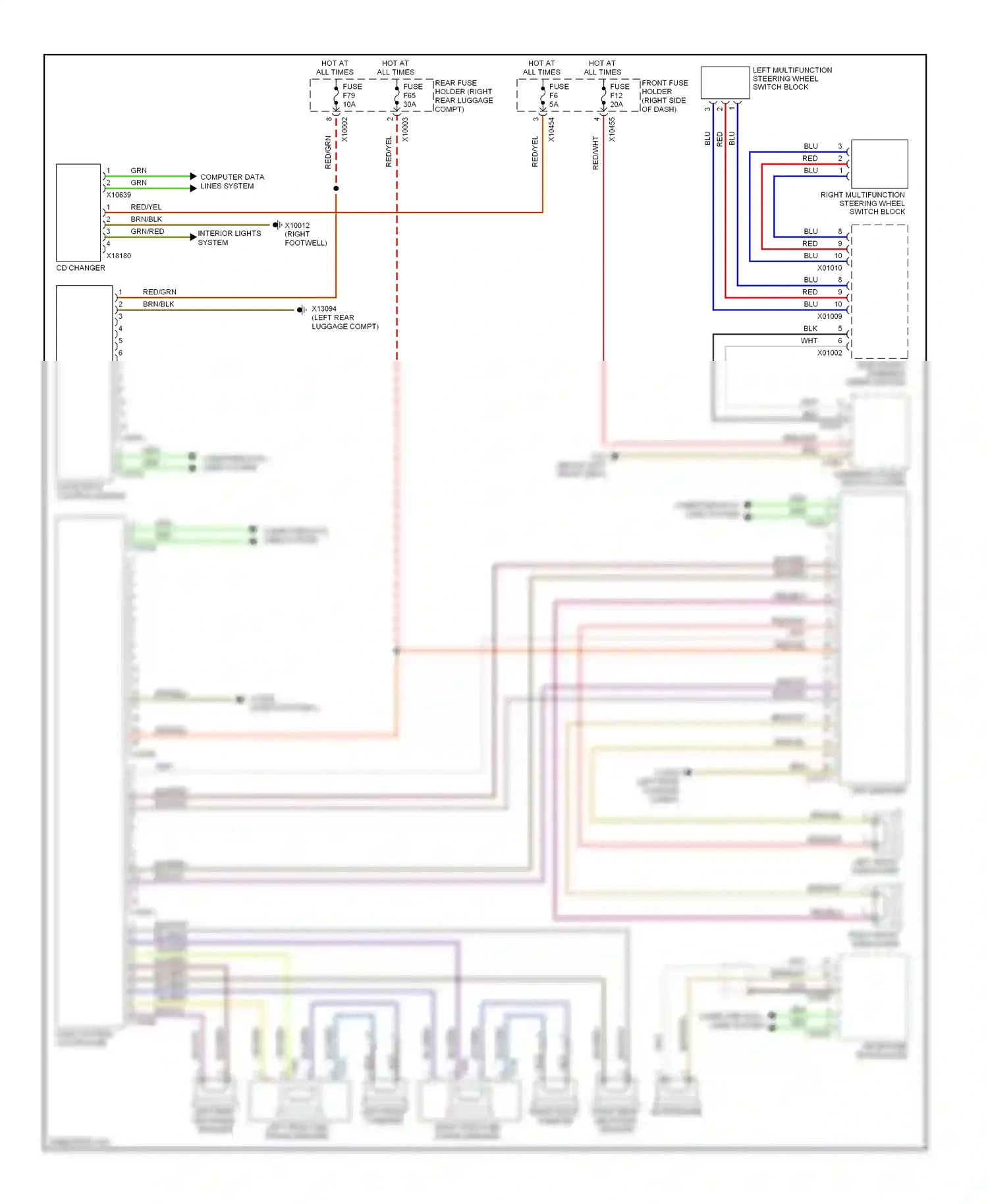 Wiring diagram red/blu for BMW 7 series E65/E66 (2001-2005) (43 of 47)