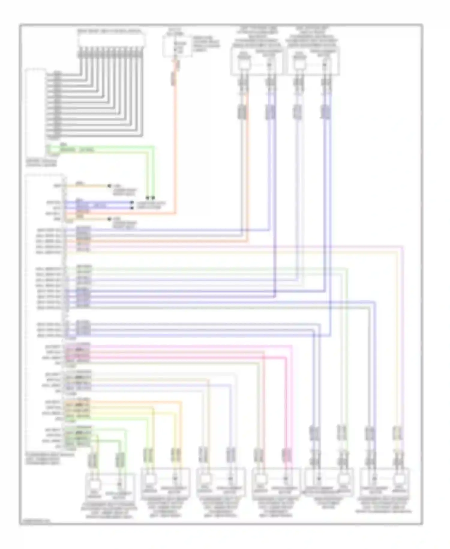 Wiring diagram right front seat control switch for BMW 7 series E65/E66 (2001-2005) (9 of 12)