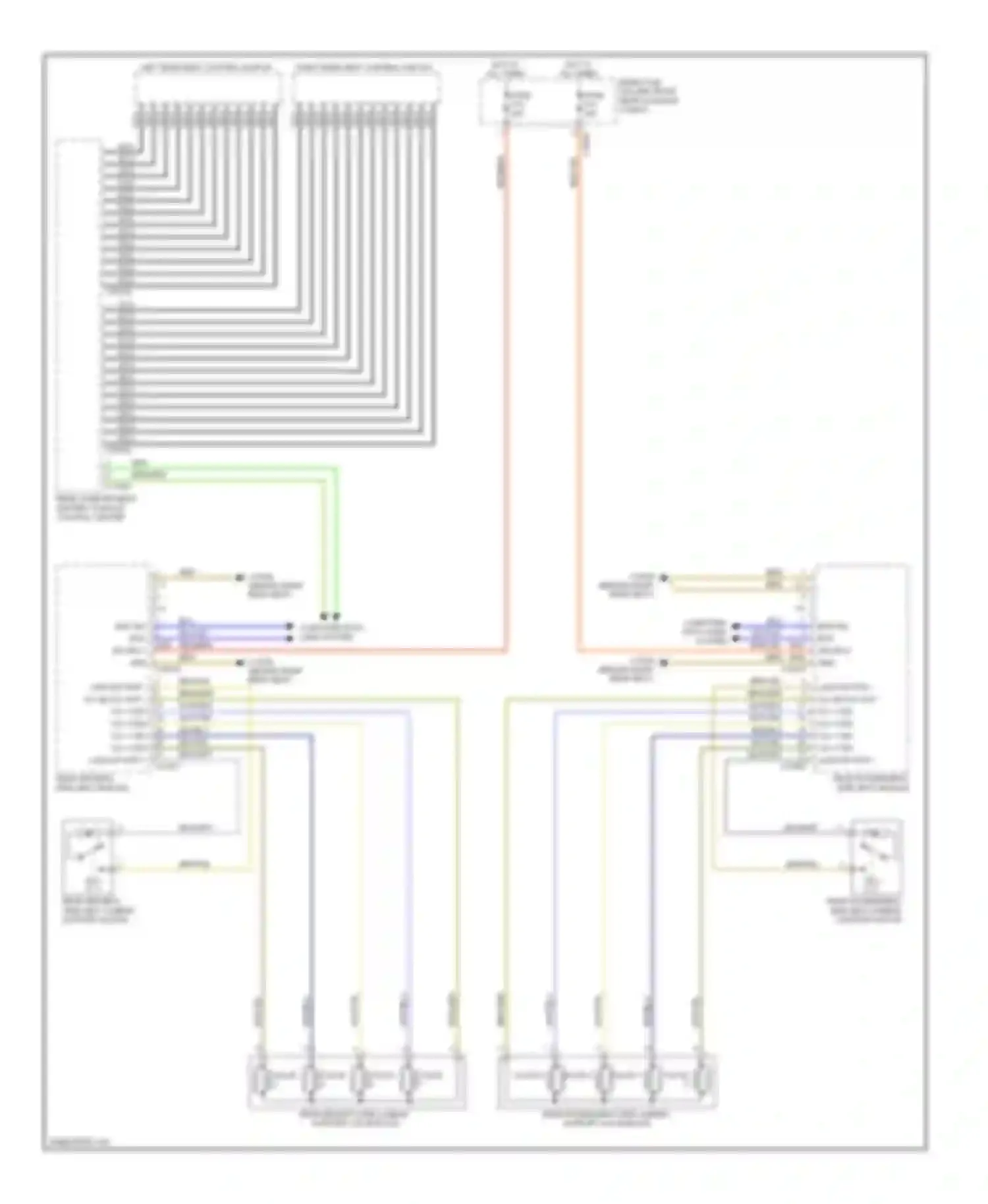 Wiring diagram right rear seat control switch for BMW 7 series E65/E66 (2001-2005) (3 of 6)
